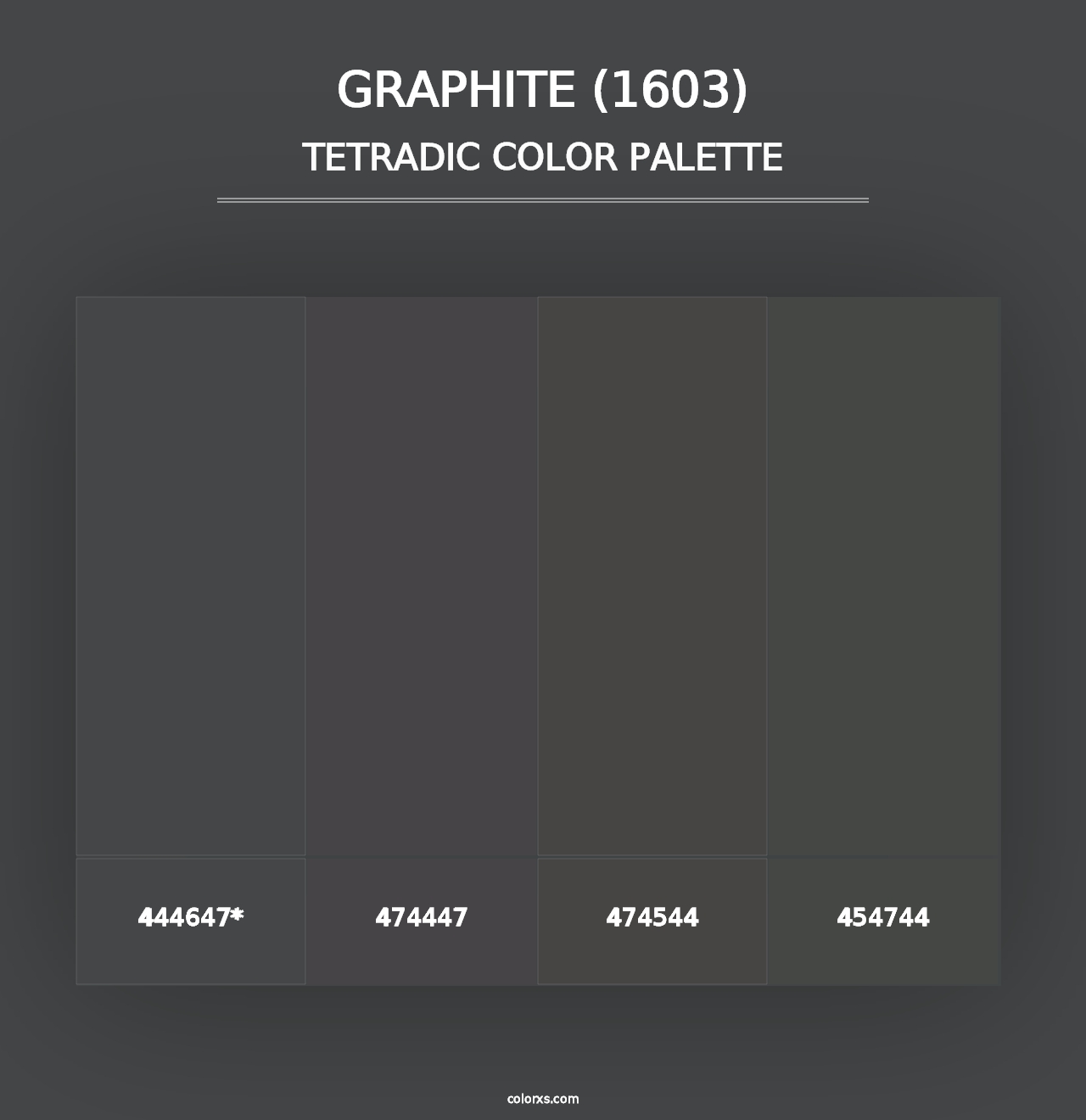 Graphite (1603) - Tetradic Color Palette