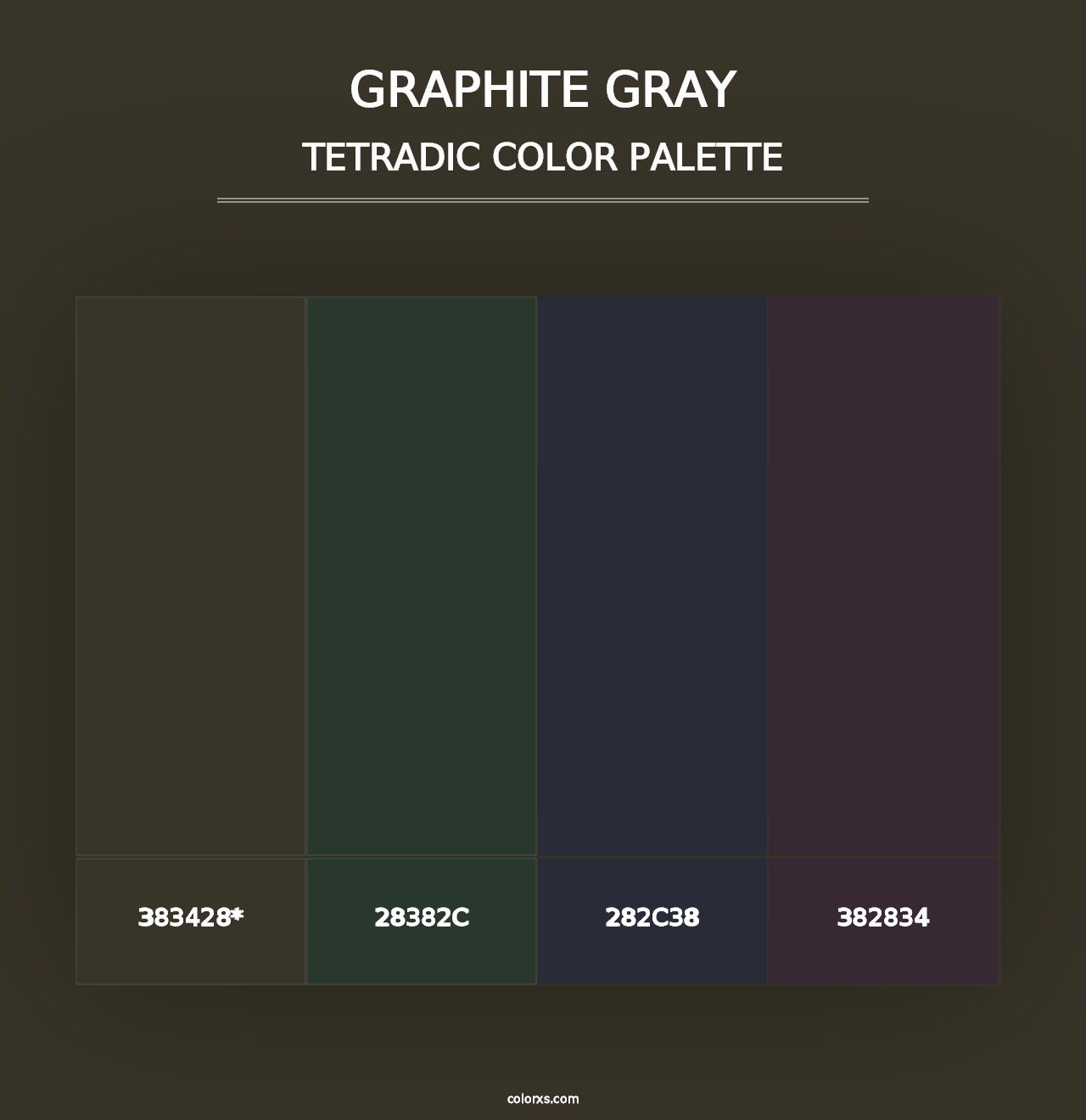 Graphite Gray - Tetradic Color Palette