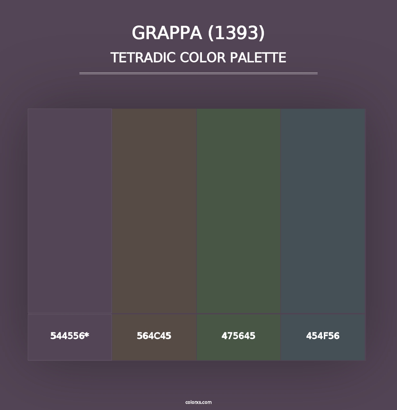 Grappa (1393) - Tetradic Color Palette