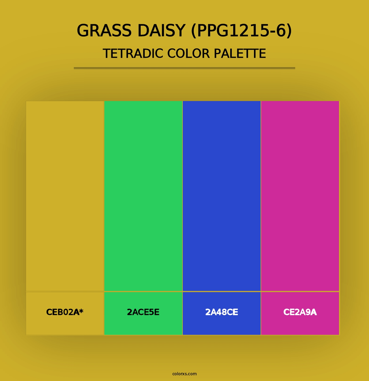 Grass Daisy (PPG1215-6) - Tetradic Color Palette