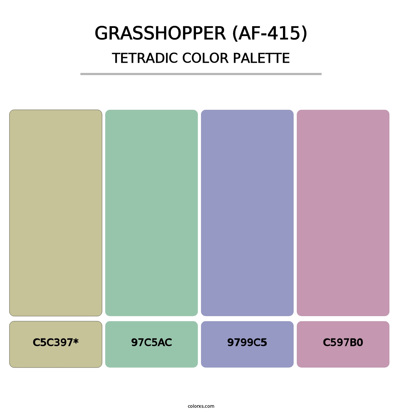 Grasshopper (AF-415) - Tetradic Color Palette