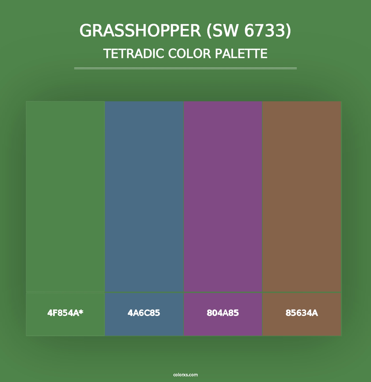 Grasshopper (SW 6733) - Tetradic Color Palette