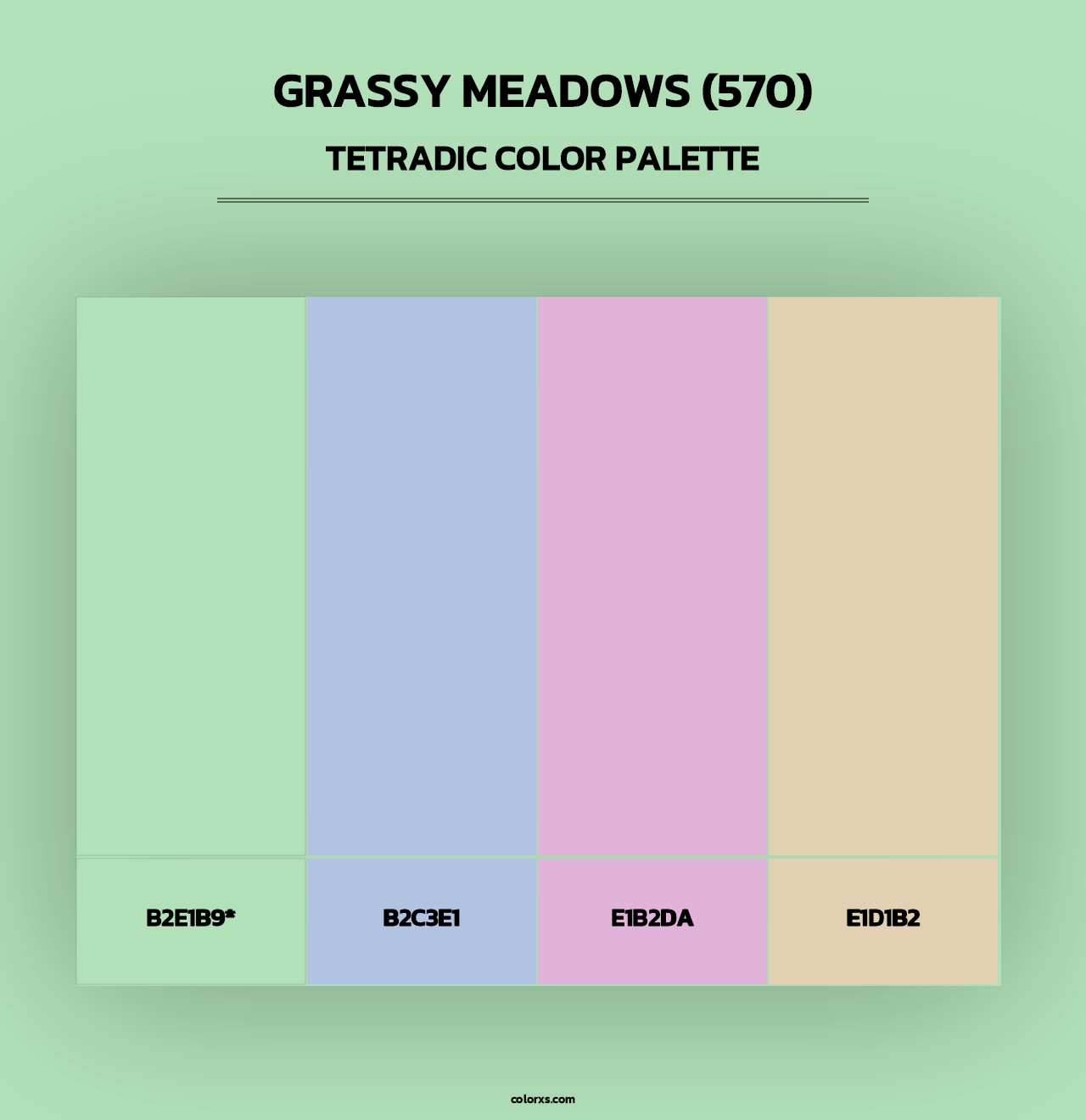 Grassy Meadows (570) - Tetradic Color Palette