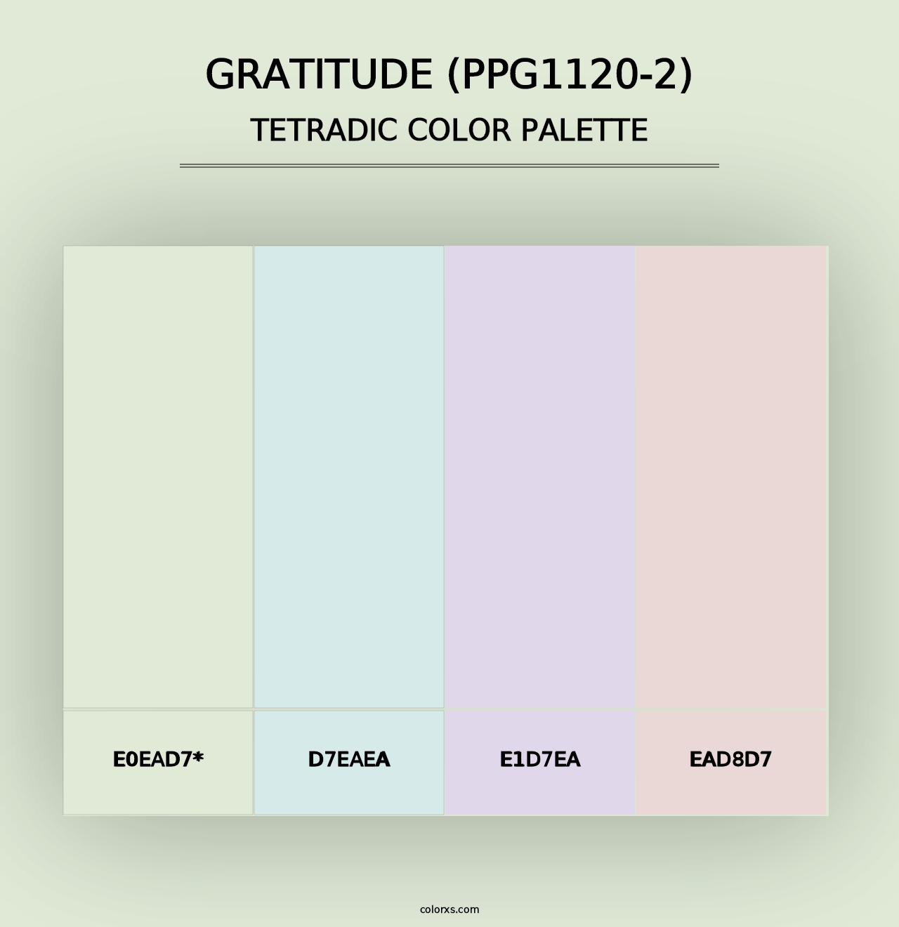 Gratitude (PPG1120-2) - Tetradic Color Palette