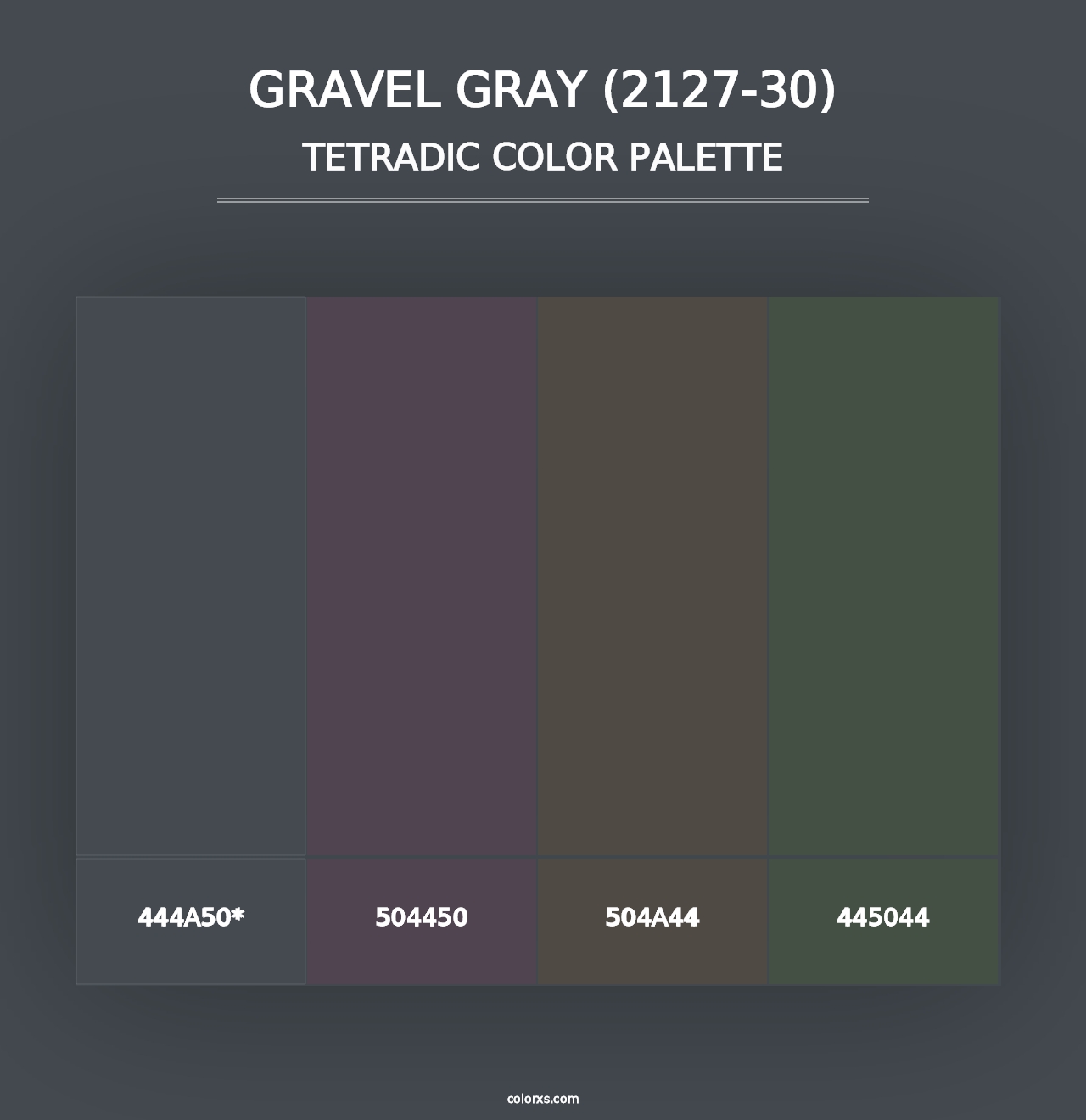 Gravel Gray (2127-30) - Tetradic Color Palette