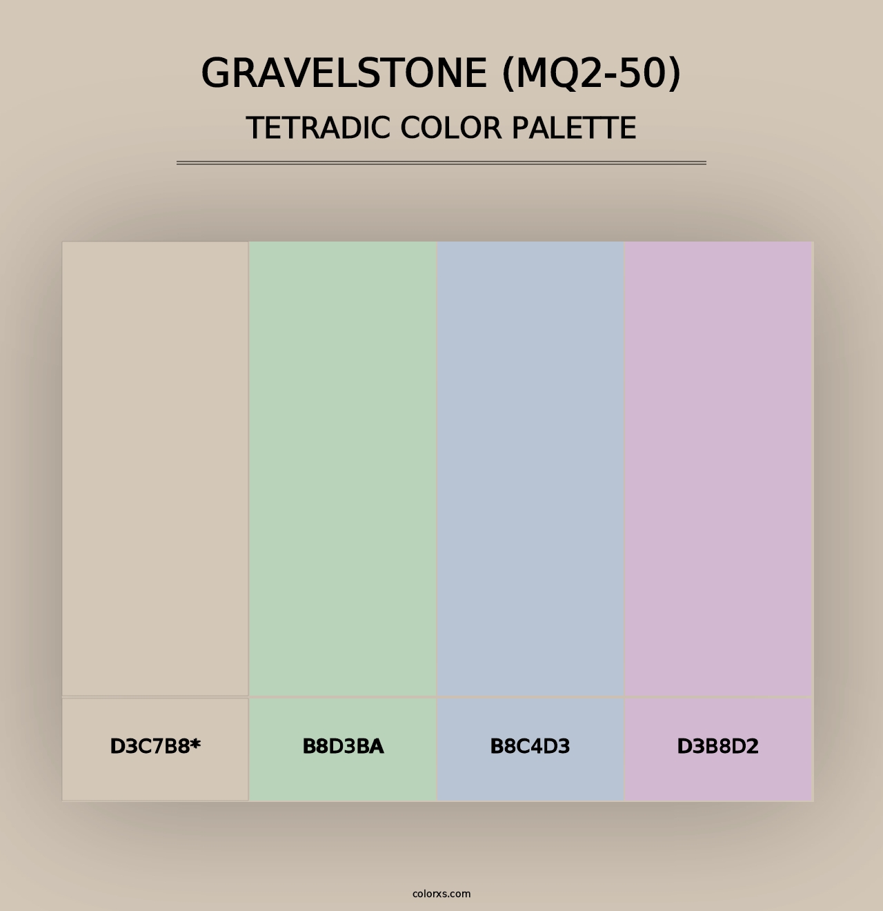 Gravelstone (MQ2-50) - Tetradic Color Palette