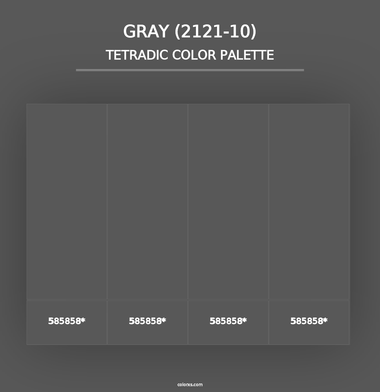 Gray (2121-10) - Tetradic Color Palette