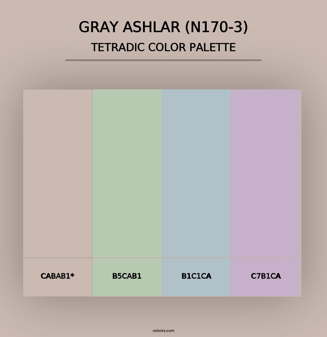 Gray Ashlar (N170-3) - Tetradic Color Palette