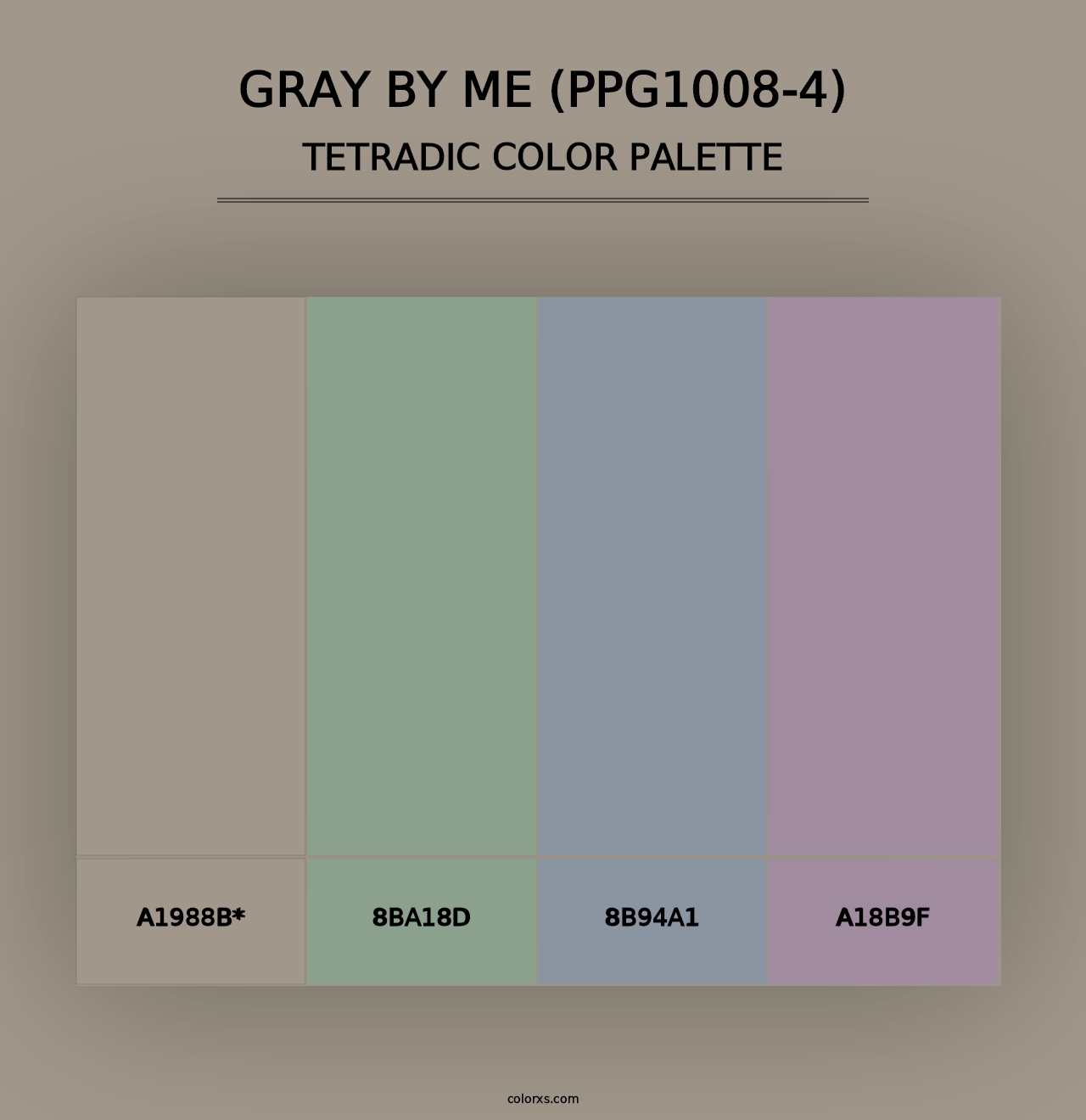 Gray By Me (PPG1008-4) - Tetradic Color Palette