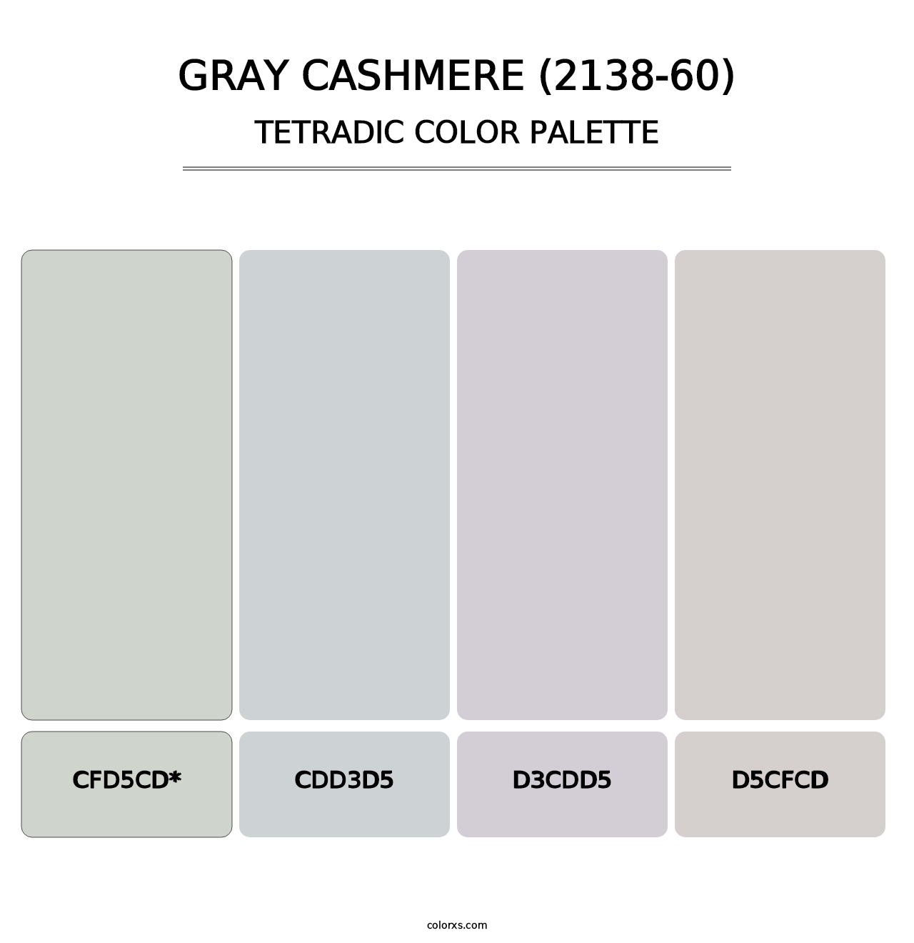 Gray Cashmere (2138-60) - Tetradic Color Palette