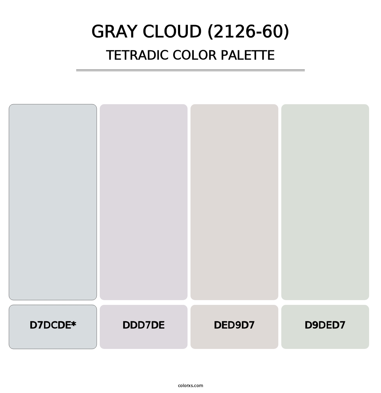 Gray Cloud (2126-60) - Tetradic Color Palette