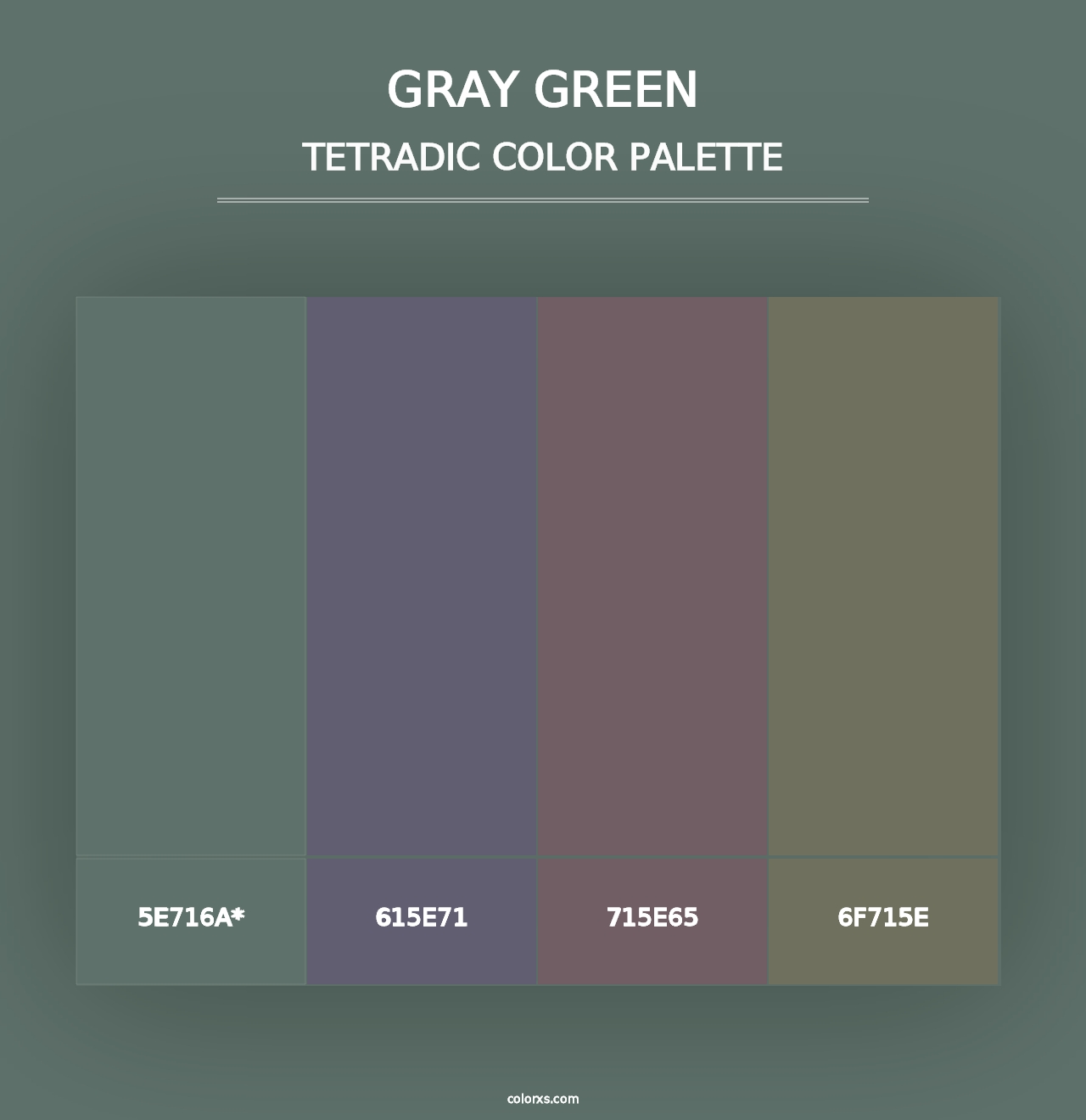 Gray Green - Tetradic Color Palette