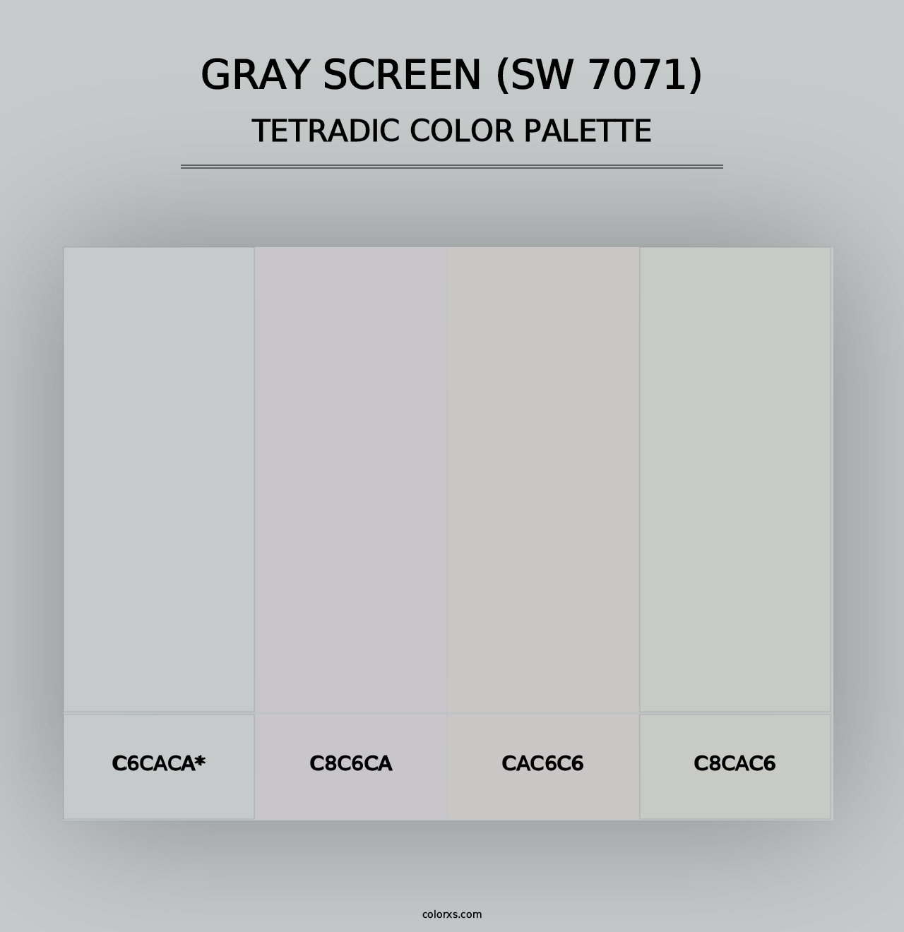 Gray Screen (SW 7071) - Tetradic Color Palette