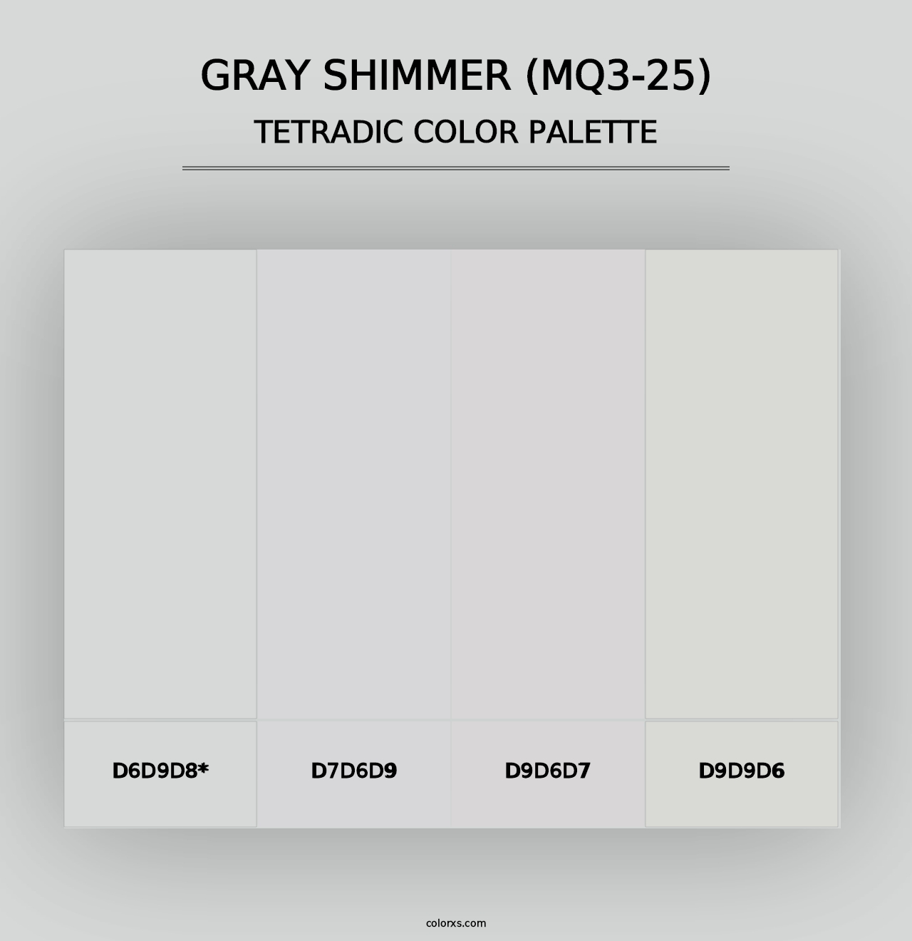 Gray Shimmer (MQ3-25) - Tetradic Color Palette