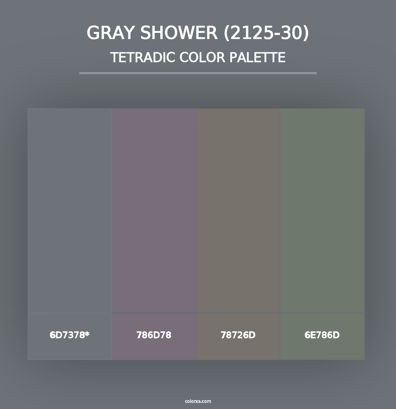 Gray Shower (2125-30) - Tetradic Color Palette