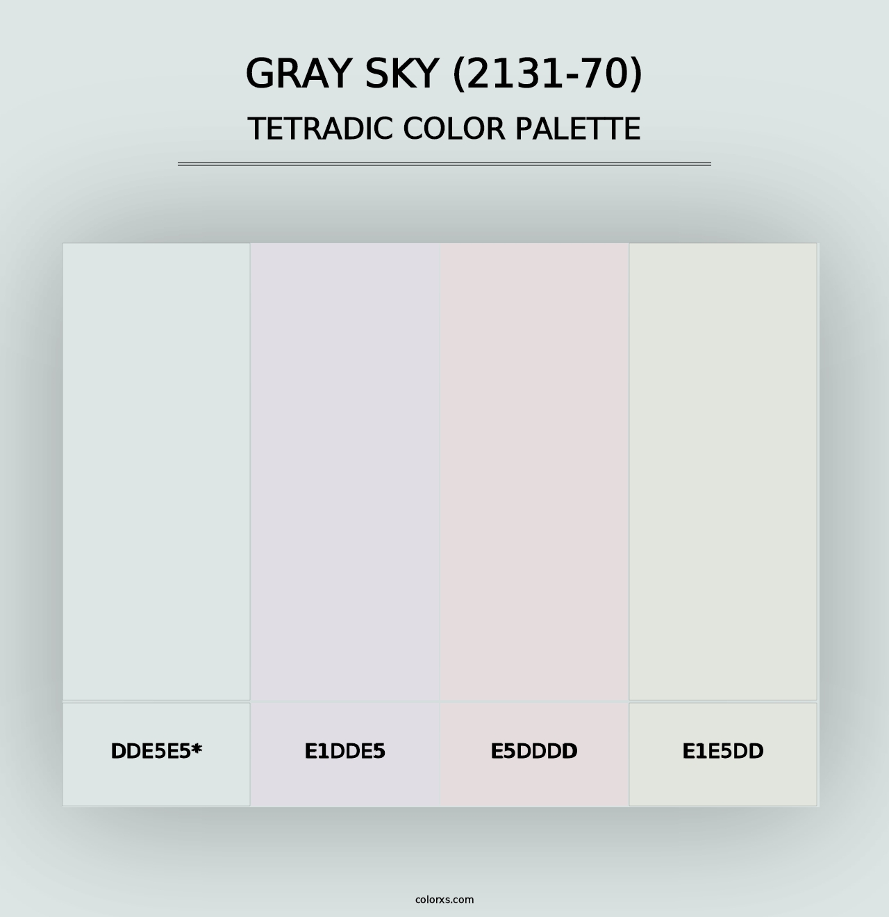 Gray Sky (2131-70) - Tetradic Color Palette