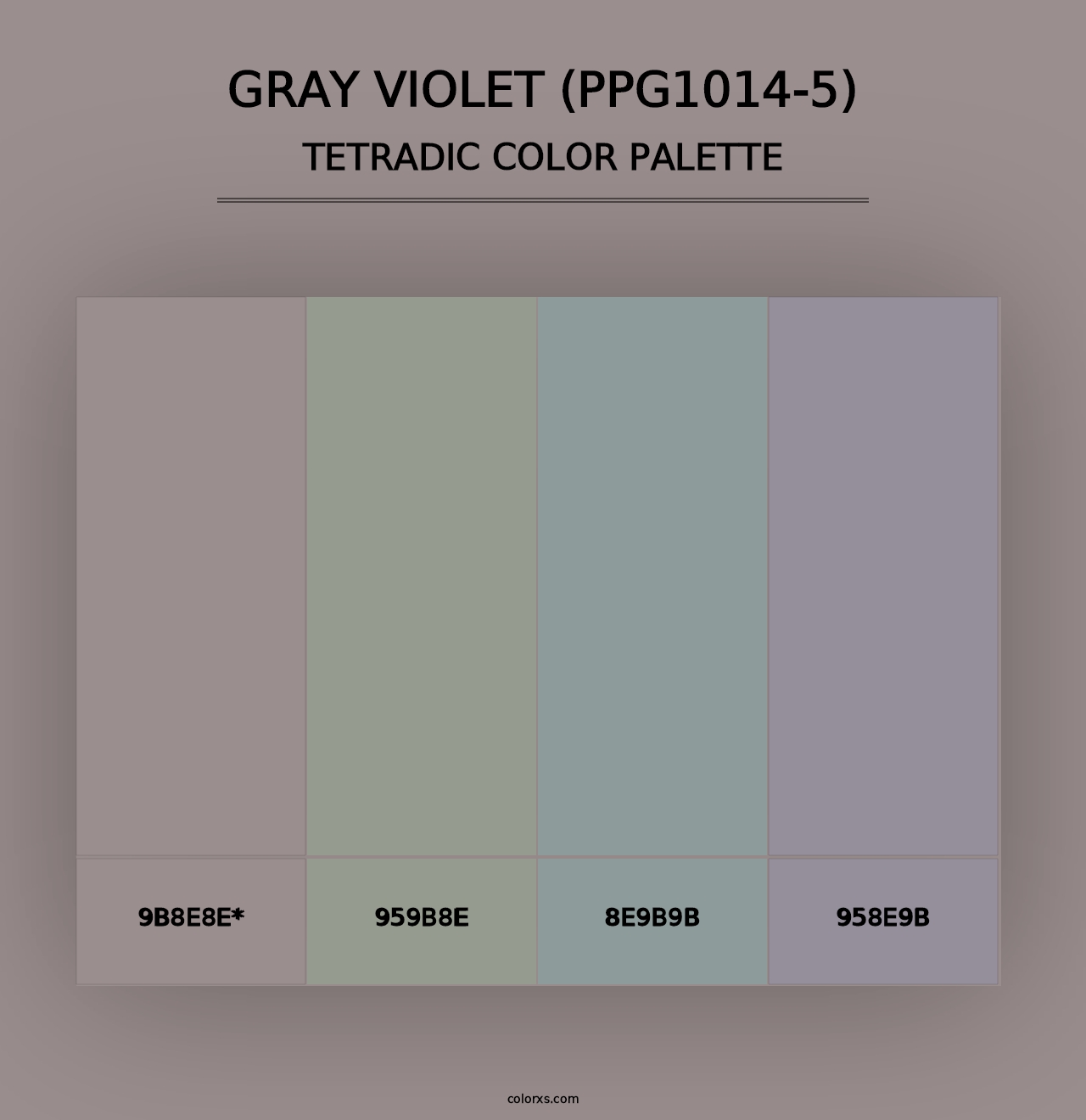 Gray Violet (PPG1014-5) - Tetradic Color Palette