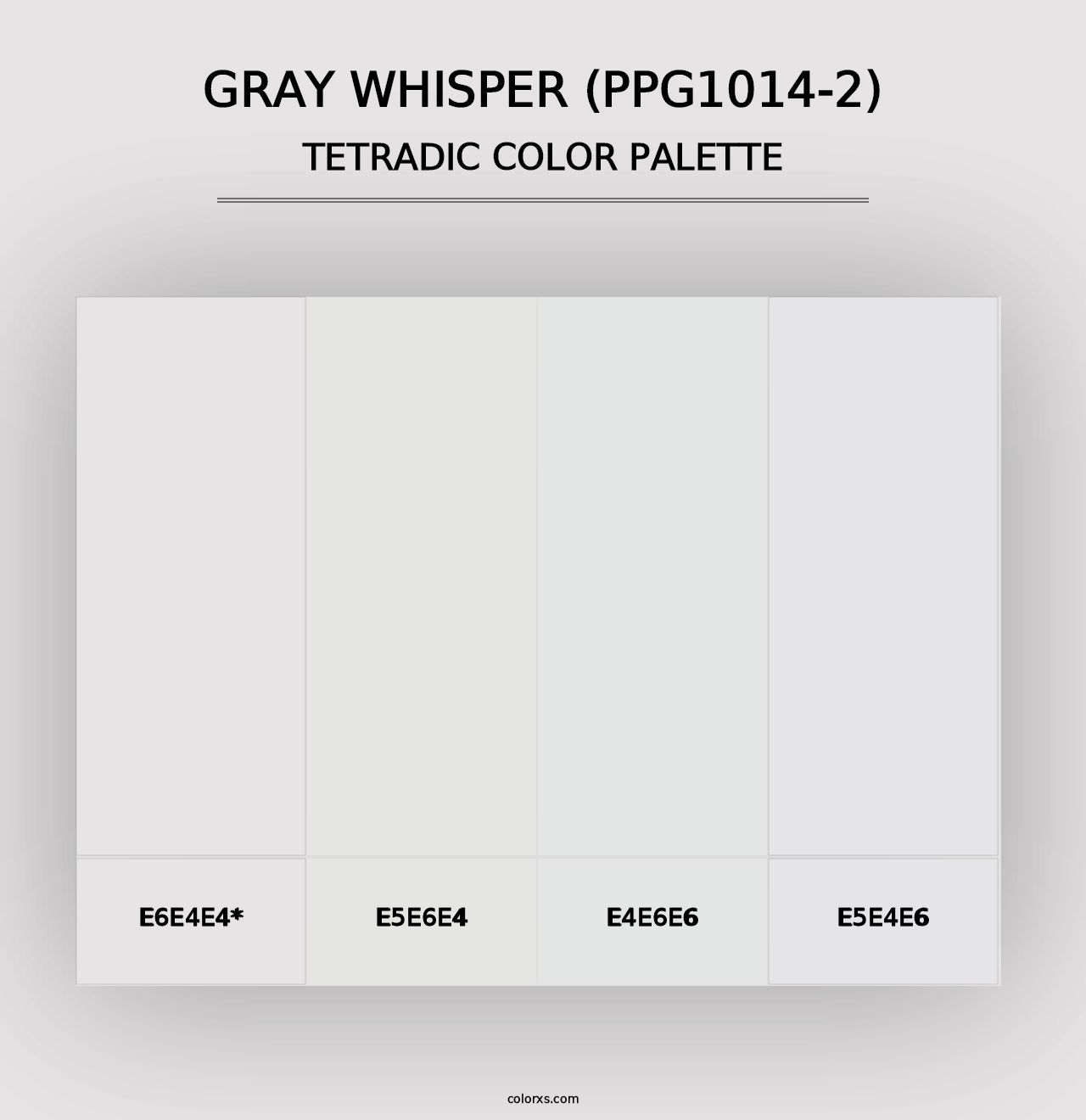 Gray Whisper (PPG1014-2) - Tetradic Color Palette