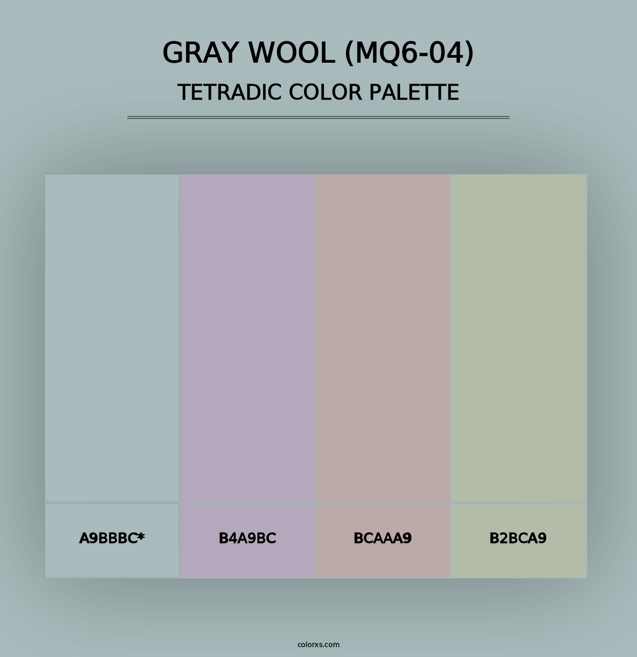 Gray Wool (MQ6-04) - Tetradic Color Palette