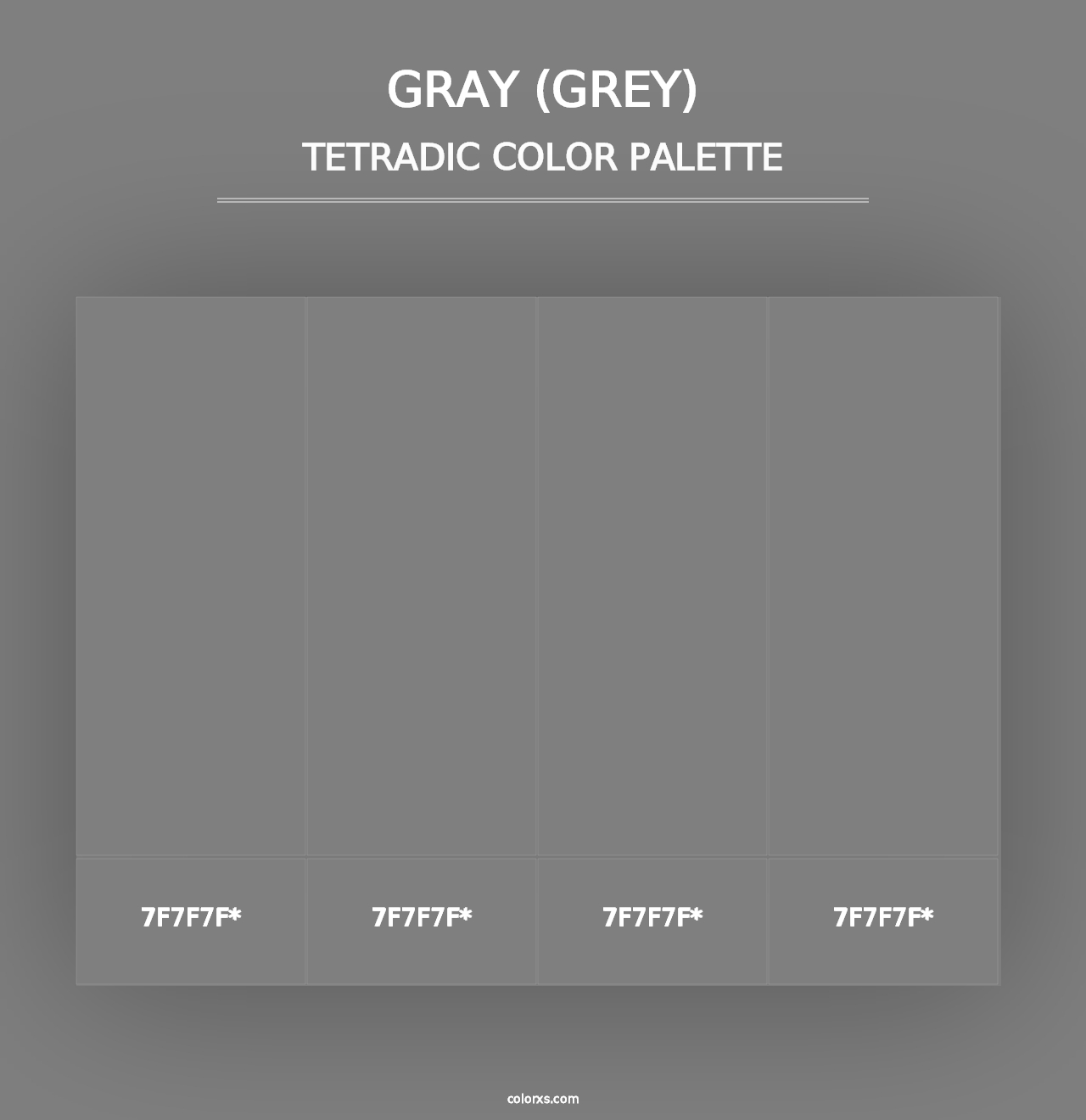 Gray (Grey) - Tetradic Color Palette