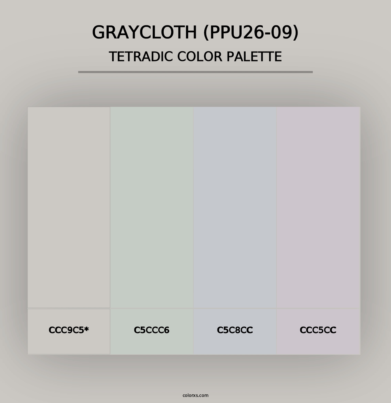 Graycloth (PPU26-09) - Tetradic Color Palette