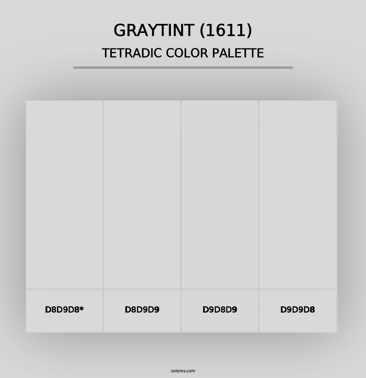 Graytint (1611) - Tetradic Color Palette