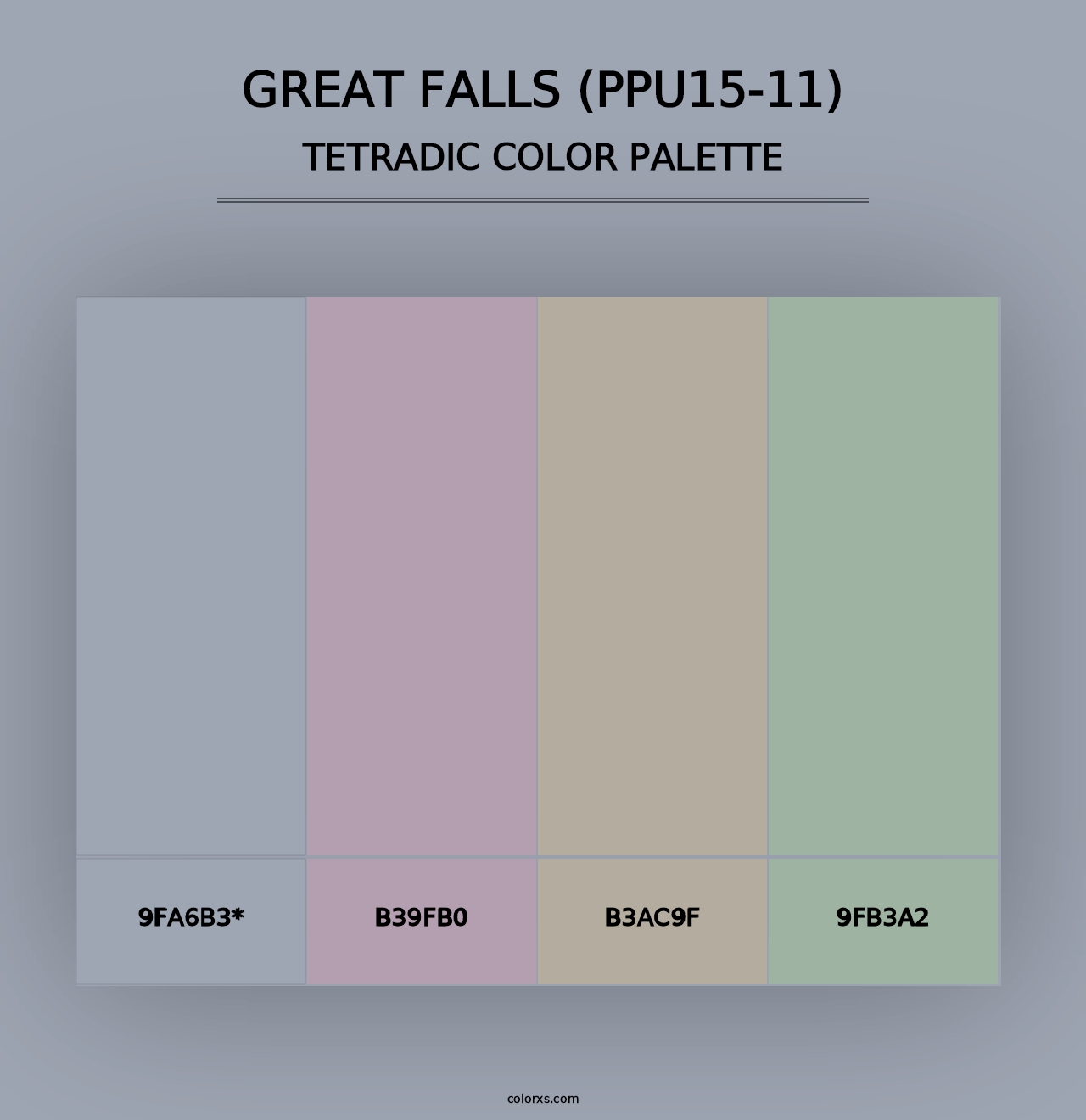 Great Falls (PPU15-11) - Tetradic Color Palette