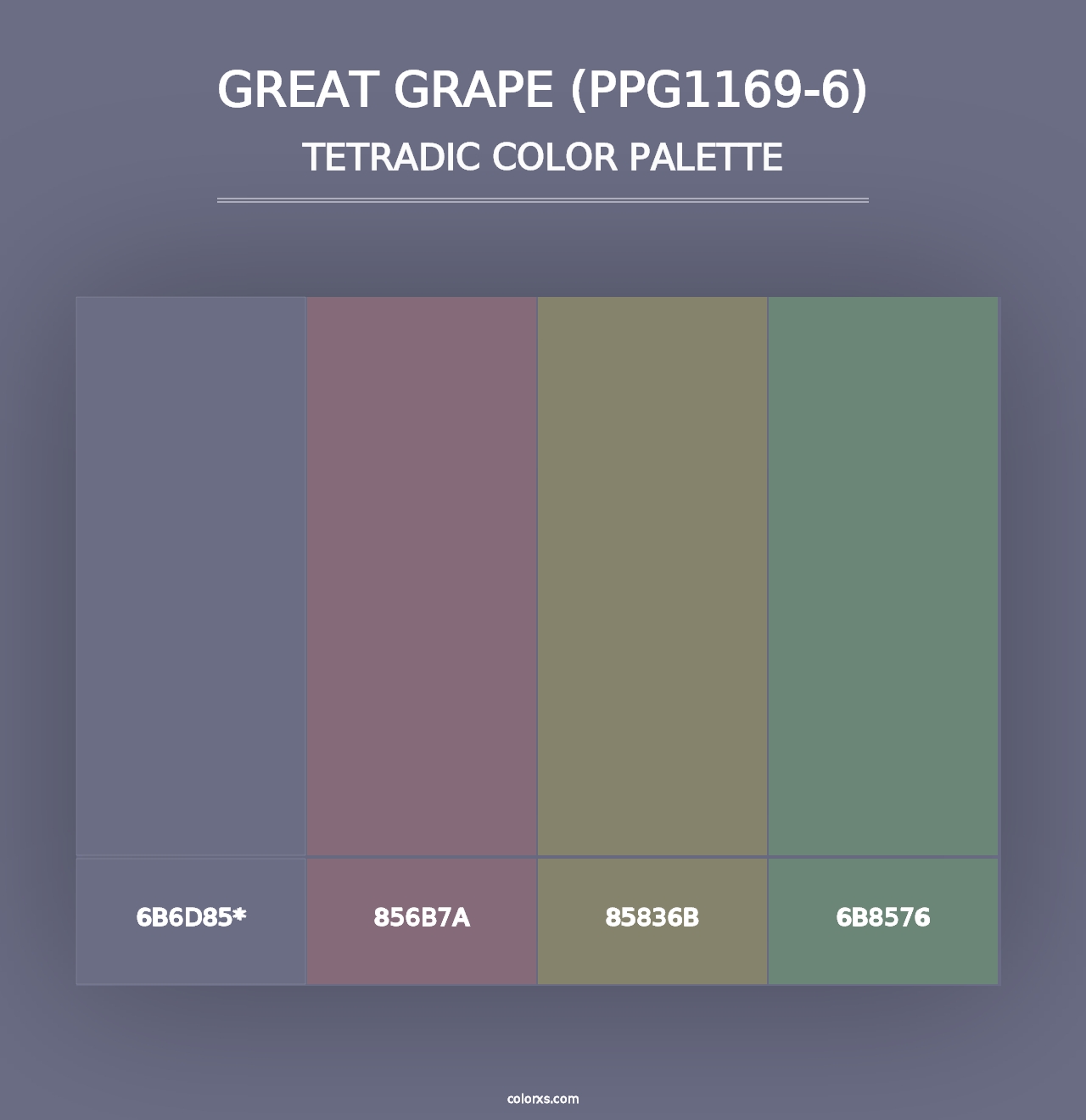 Great Grape (PPG1169-6) - Tetradic Color Palette