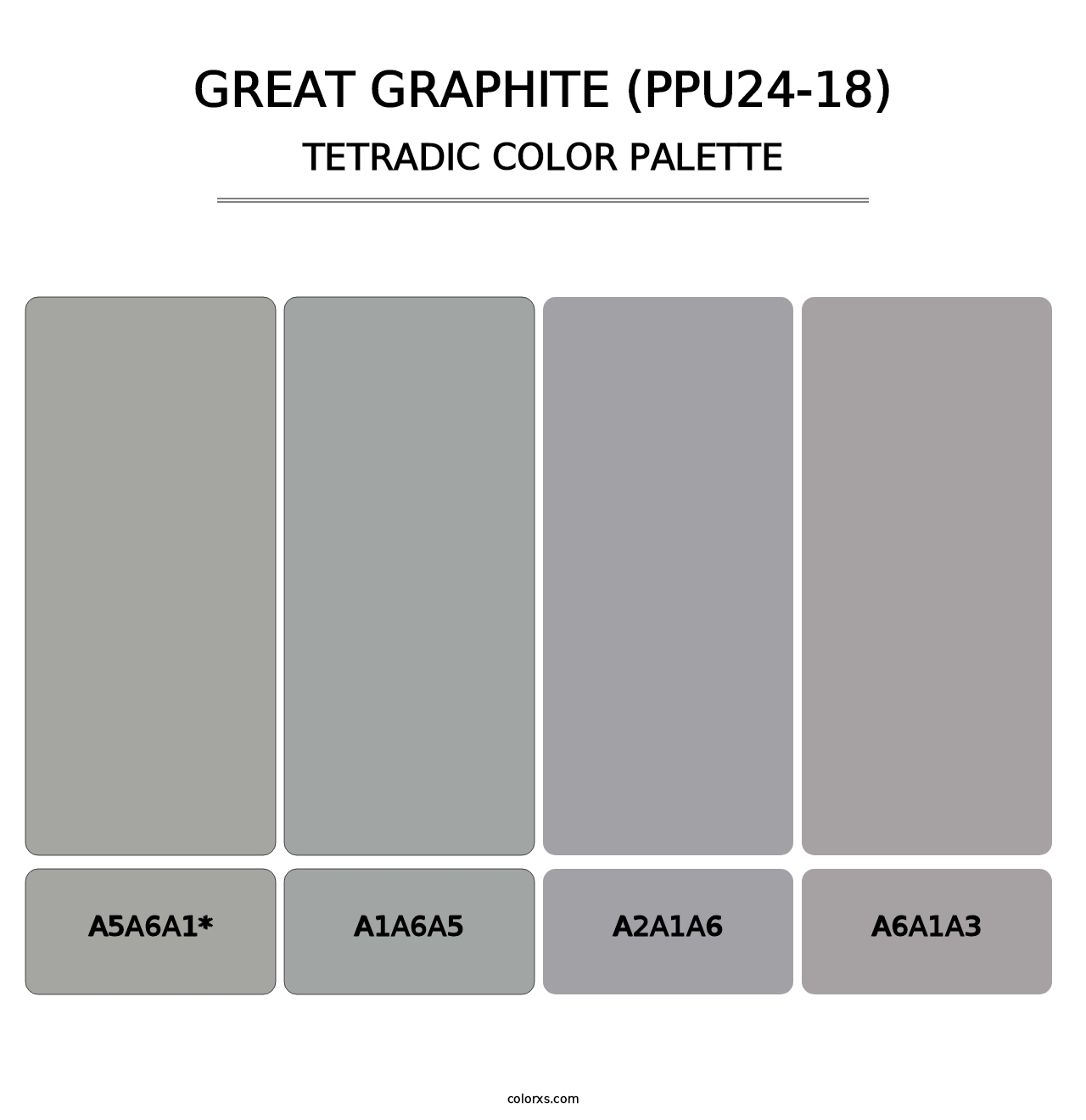 Great Graphite (PPU24-18) - Tetradic Color Palette