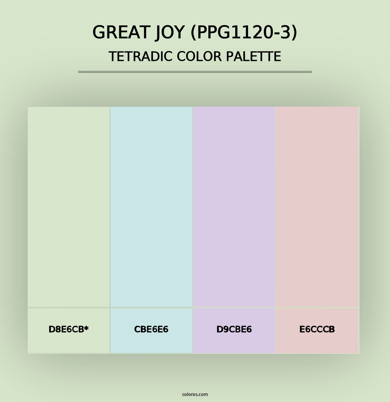 Great Joy (PPG1120-3) - Tetradic Color Palette