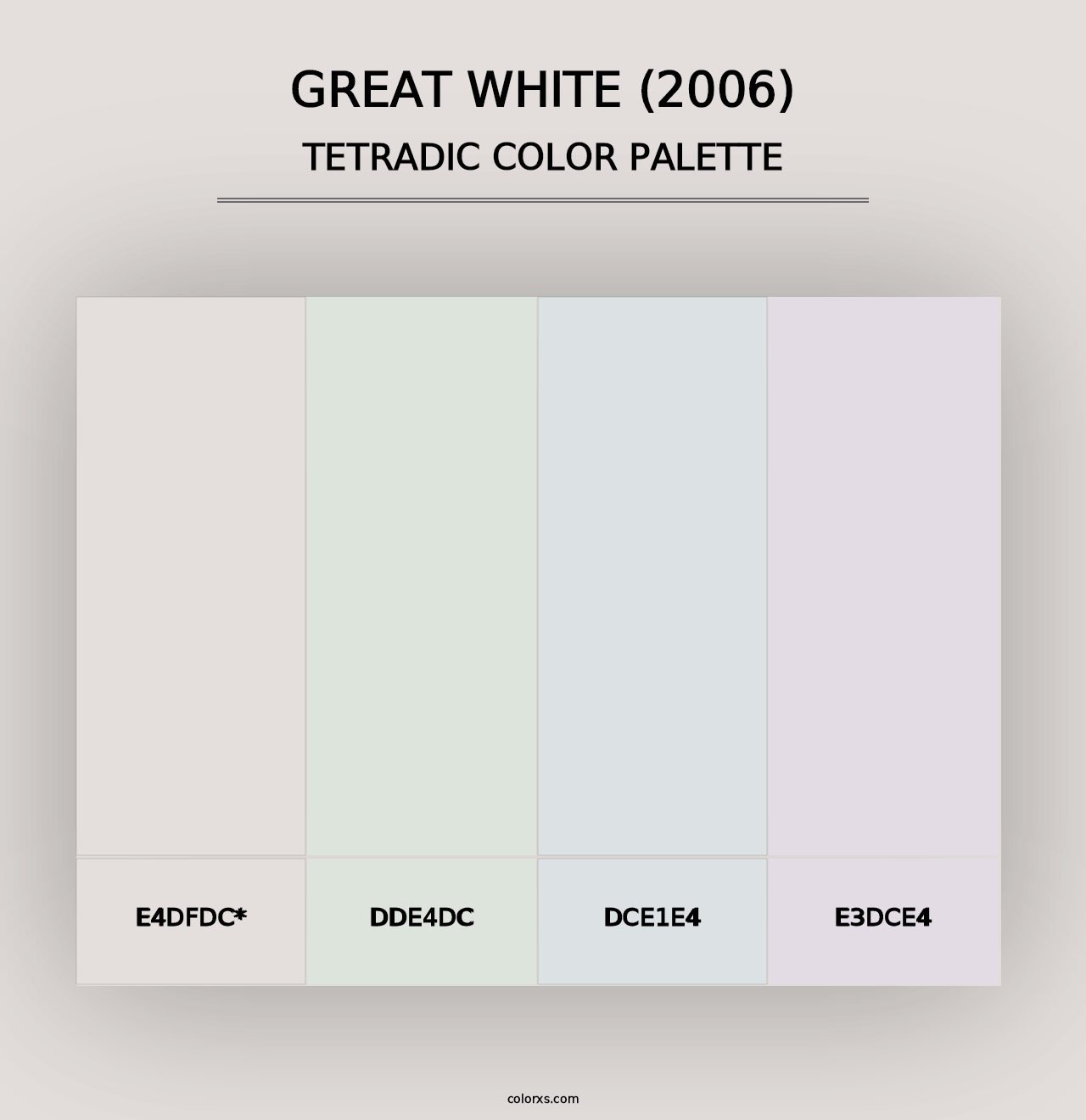 Great White (2006) - Tetradic Color Palette