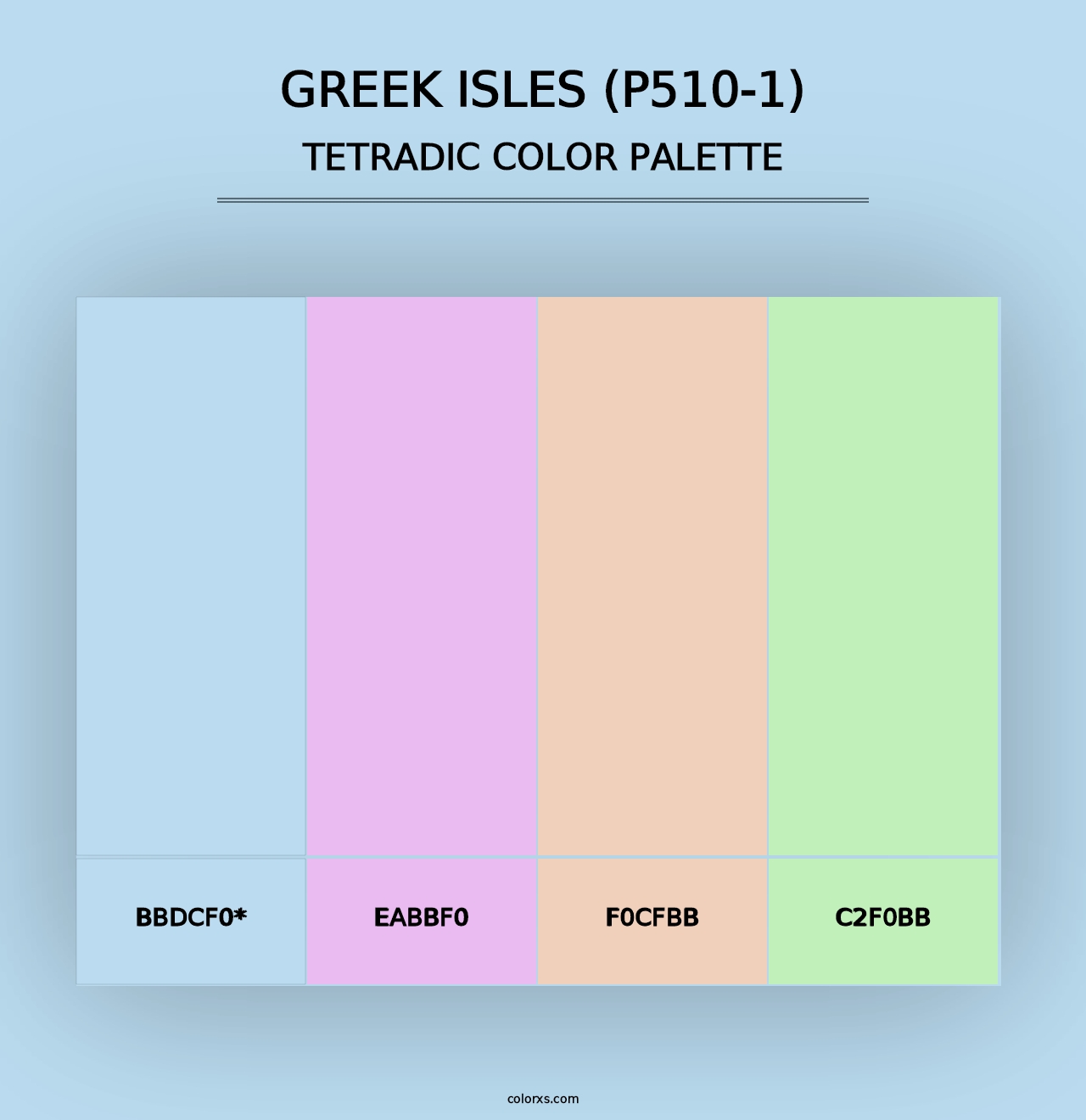 Greek Isles (P510-1) - Tetradic Color Palette