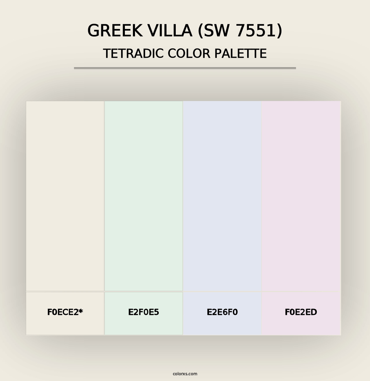 Greek Villa (SW 7551) - Tetradic Color Palette