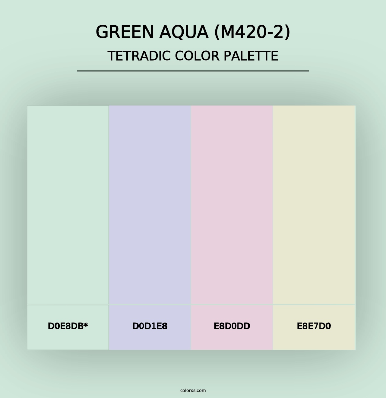 Green Aqua (M420-2) - Tetradic Color Palette