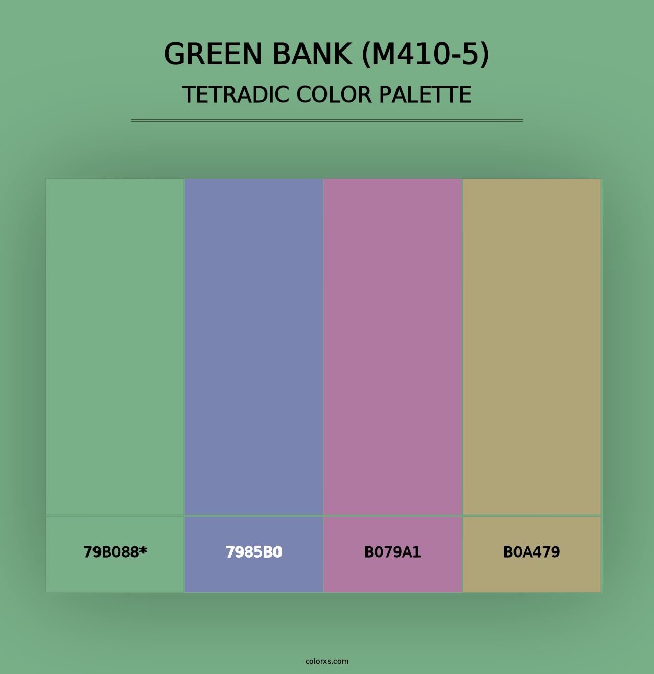 Green Bank (M410-5) - Tetradic Color Palette