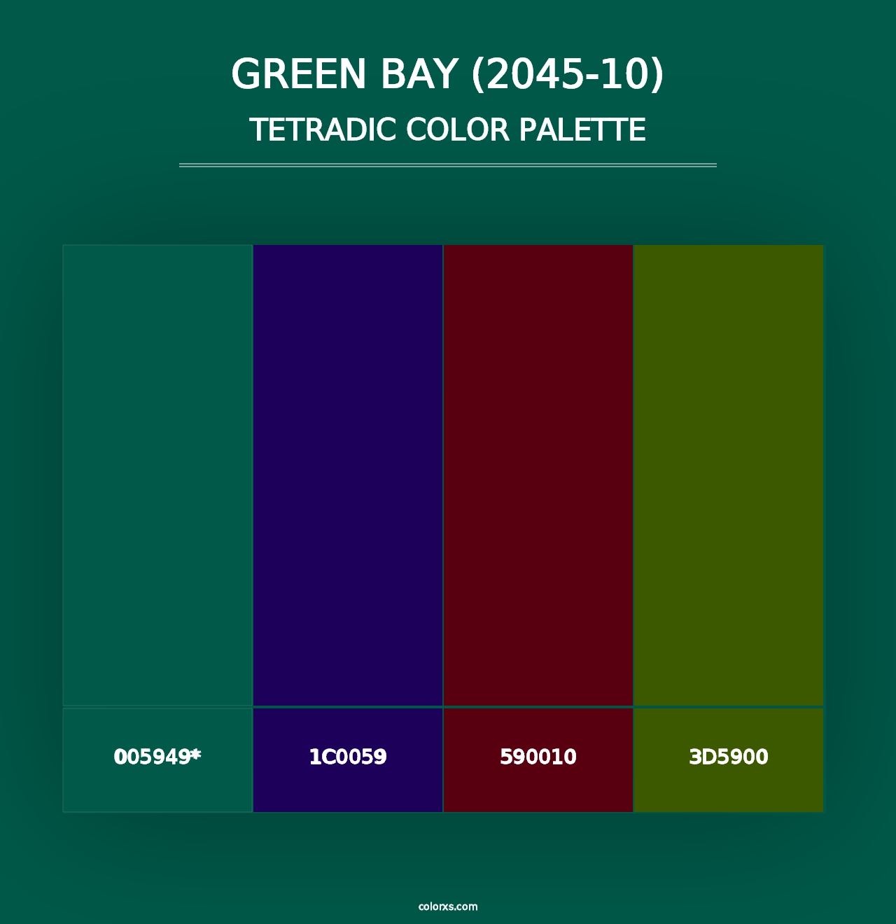 Green Bay (2045-10) - Tetradic Color Palette