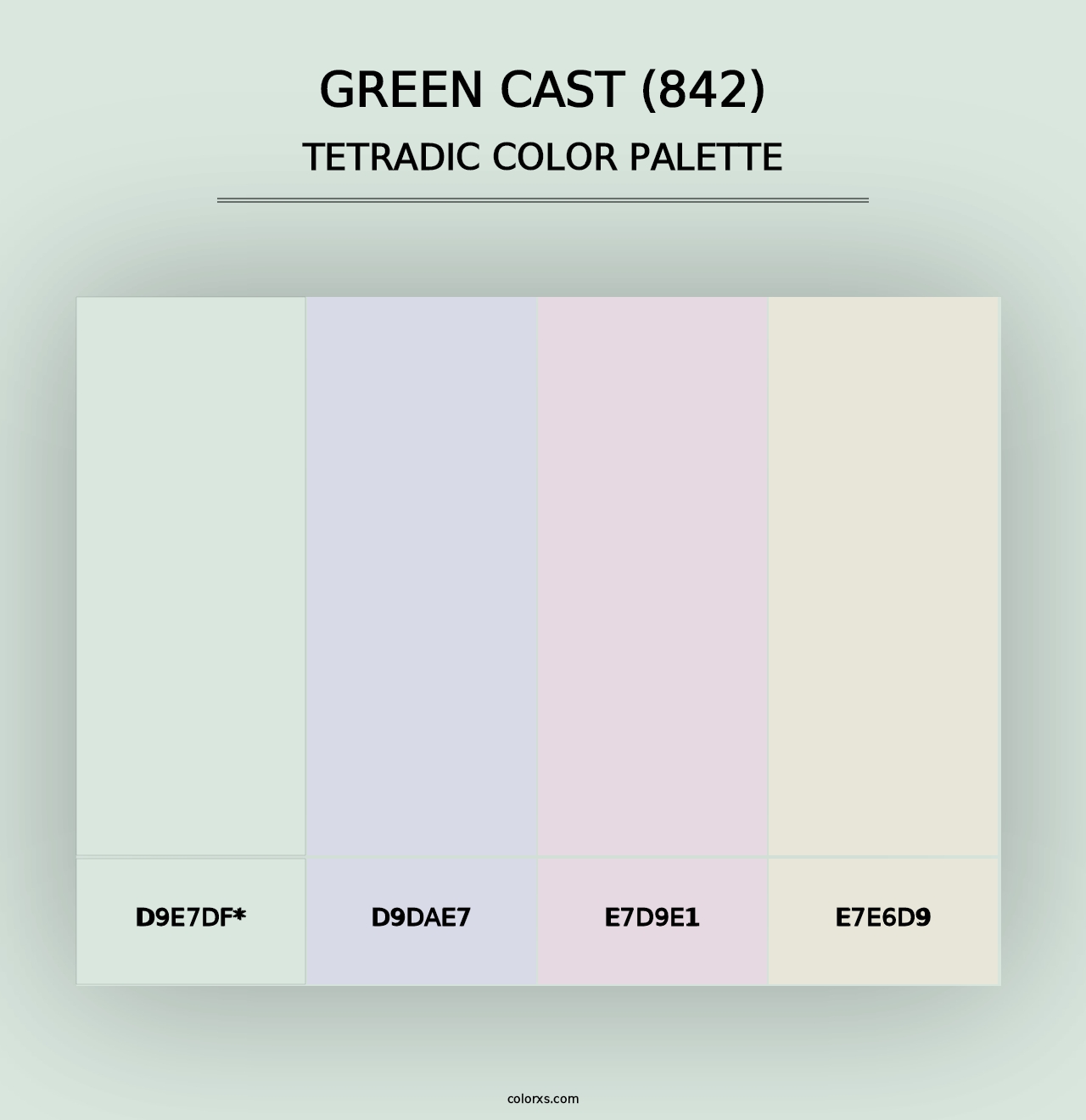 Green Cast (842) - Tetradic Color Palette