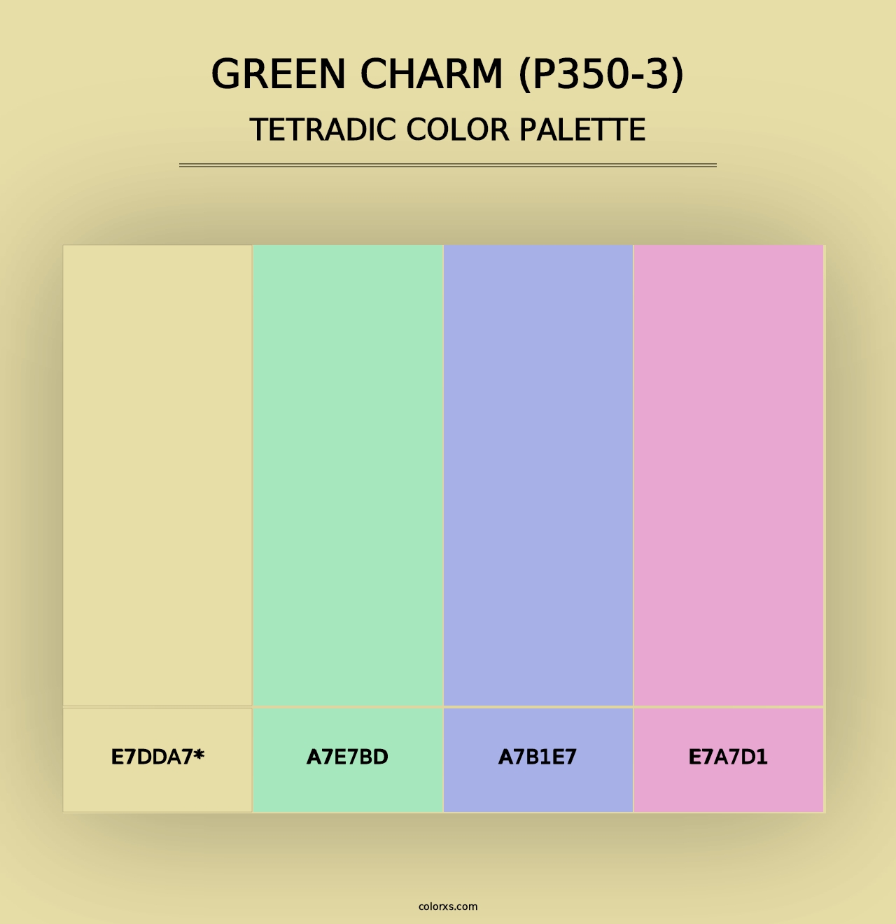 Green Charm (P350-3) - Tetradic Color Palette