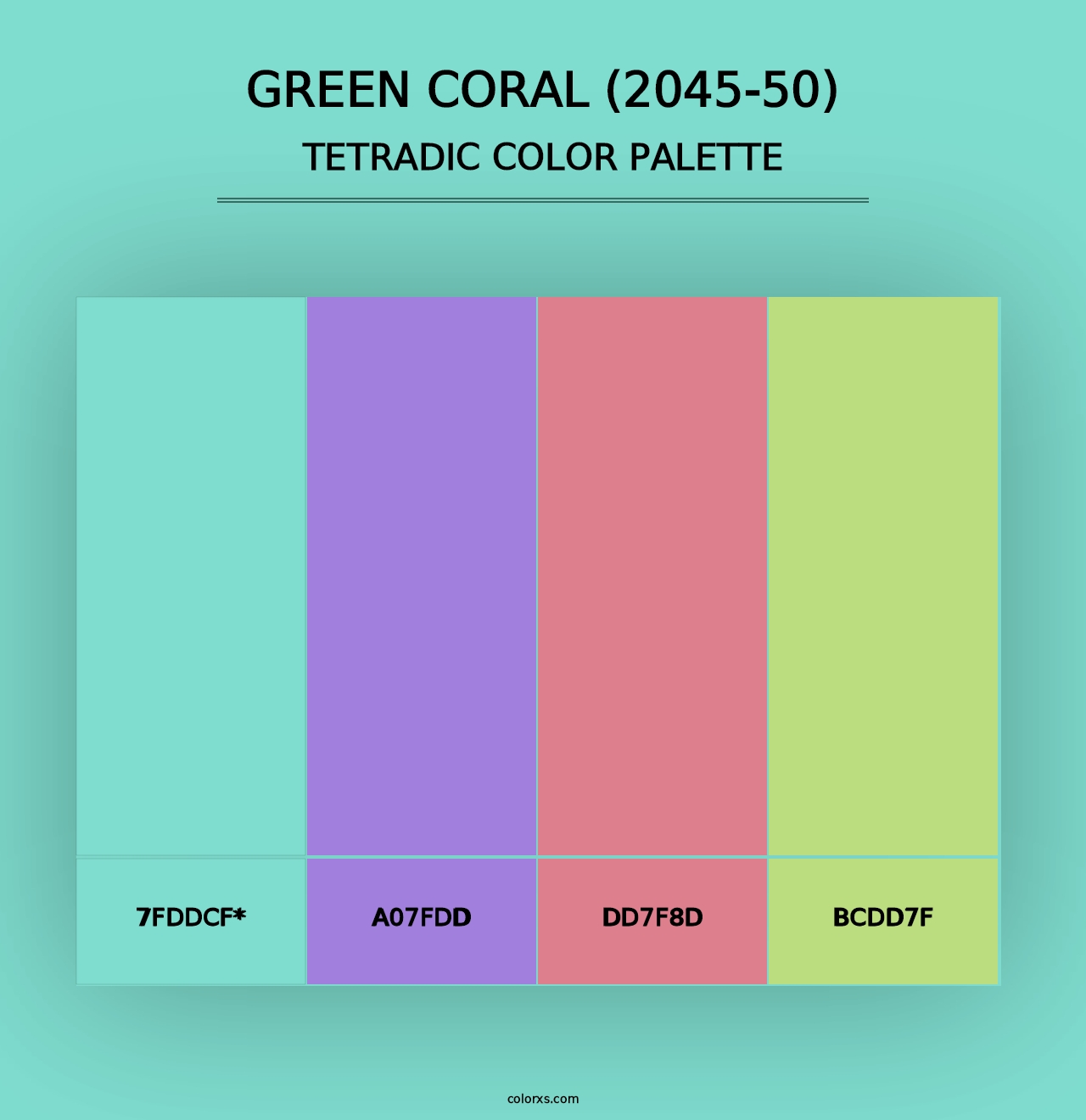 Green Coral (2045-50) - Tetradic Color Palette