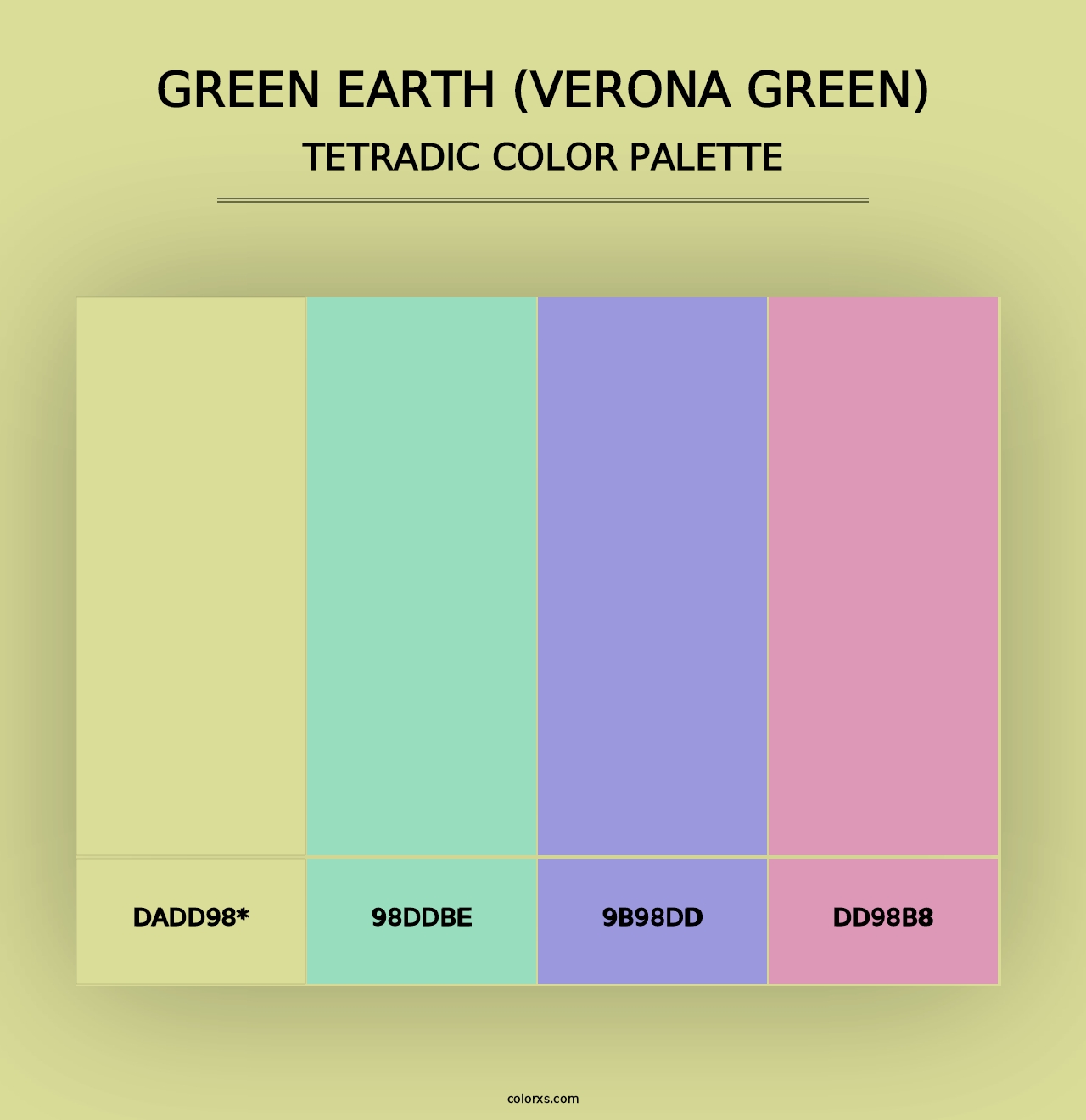 Green Earth (Verona Green) - Tetradic Color Palette