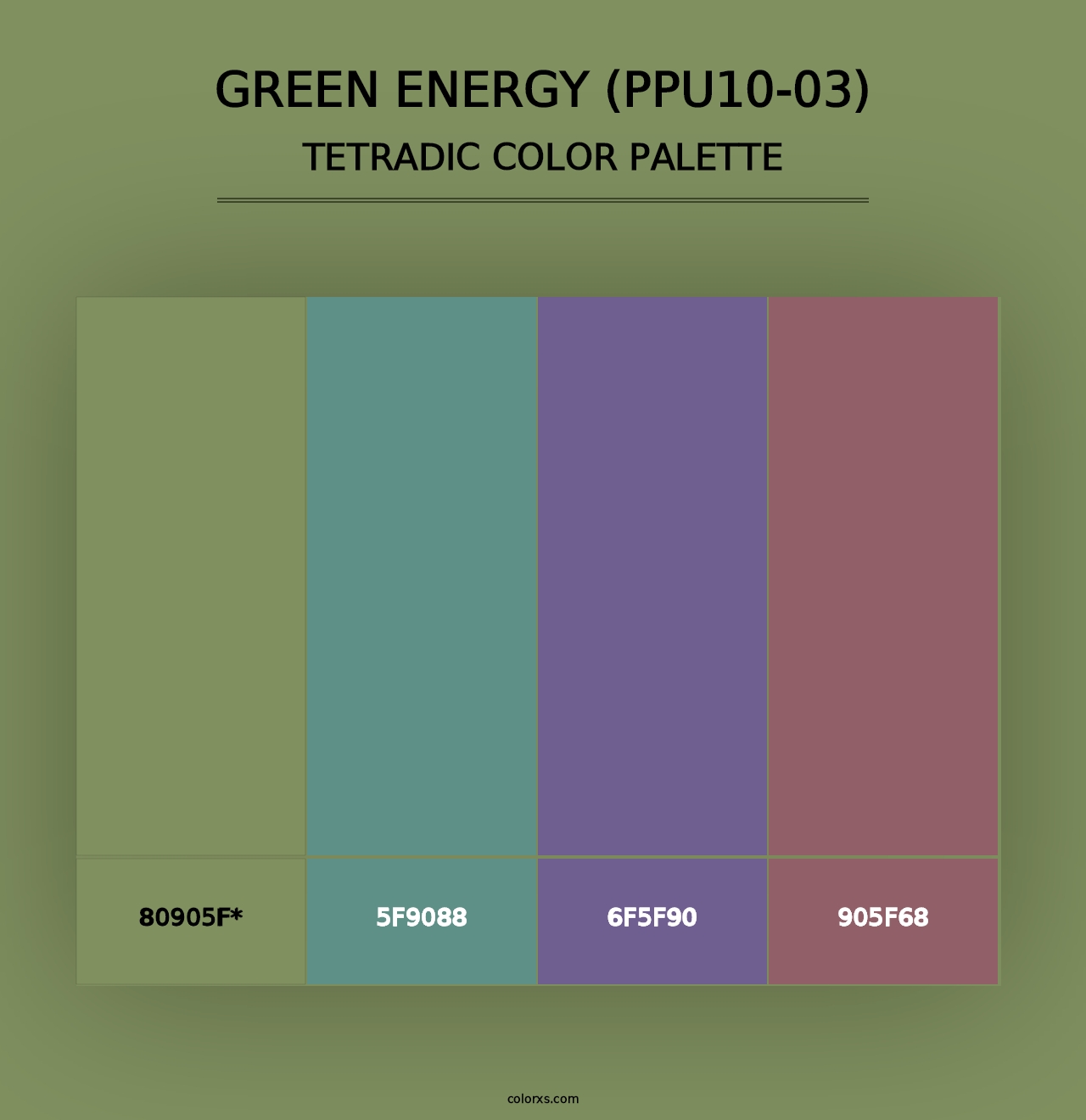 Green Energy (PPU10-03) - Tetradic Color Palette