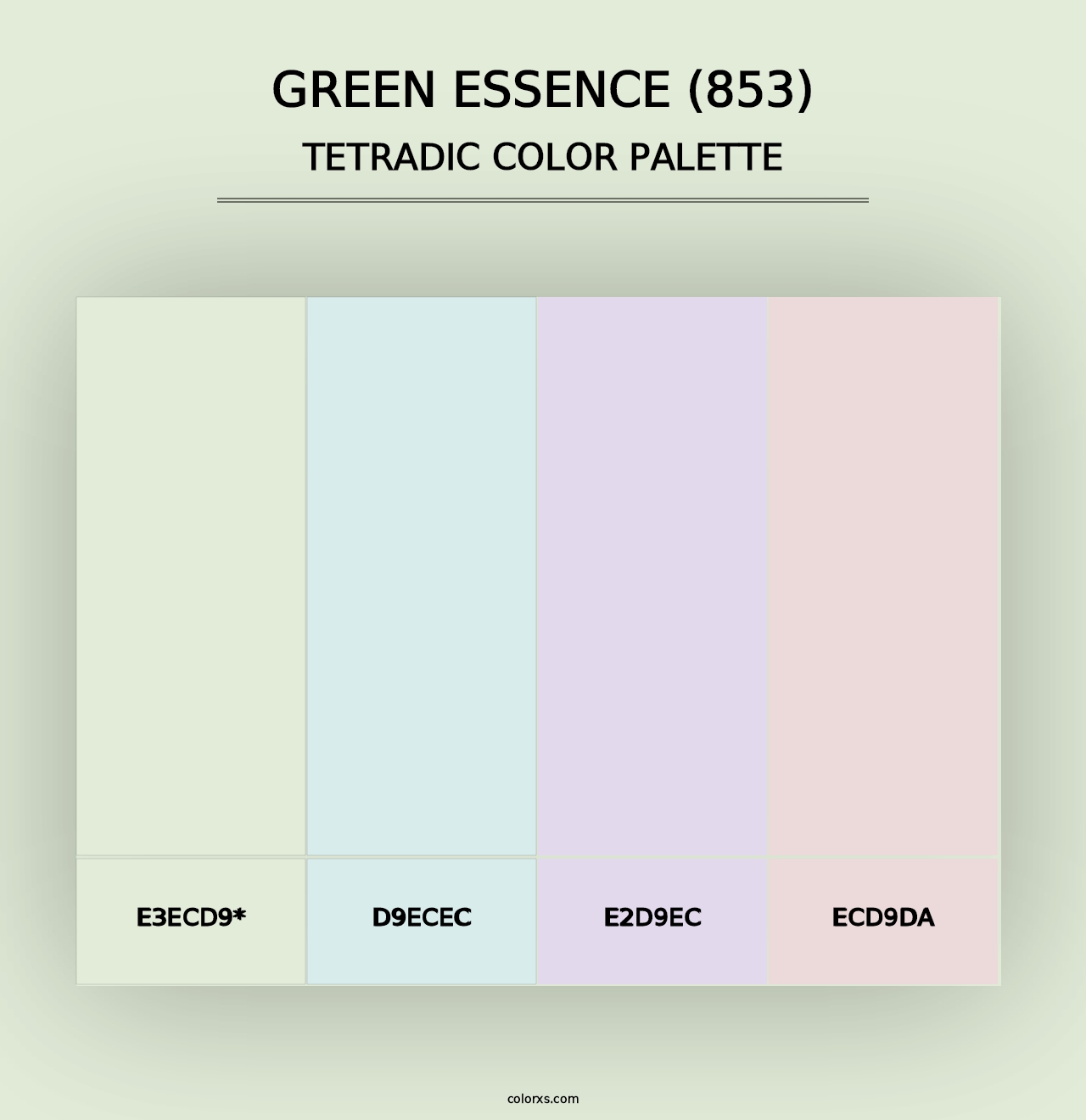 Green Essence (853) - Tetradic Color Palette