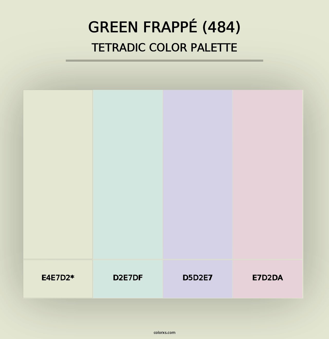 Green Frappé (484) - Tetradic Color Palette