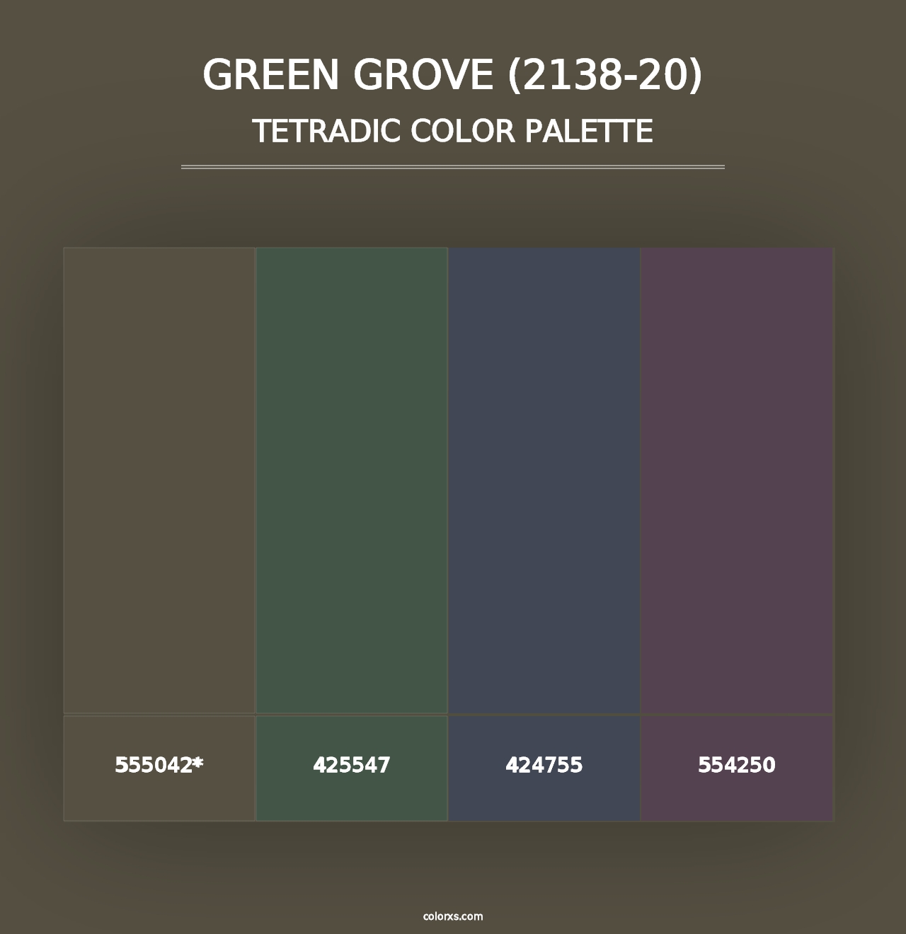 Green Grove (2138-20) - Tetradic Color Palette