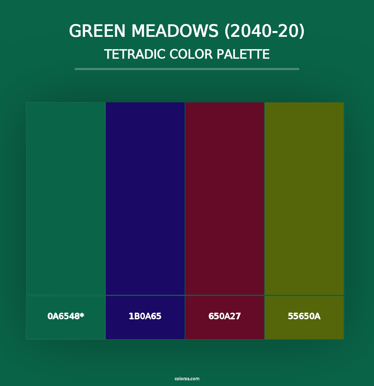 Green Meadows (2040-20) - Tetradic Color Palette