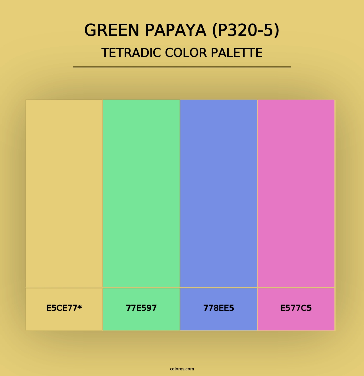 Green Papaya (P320-5) - Tetradic Color Palette