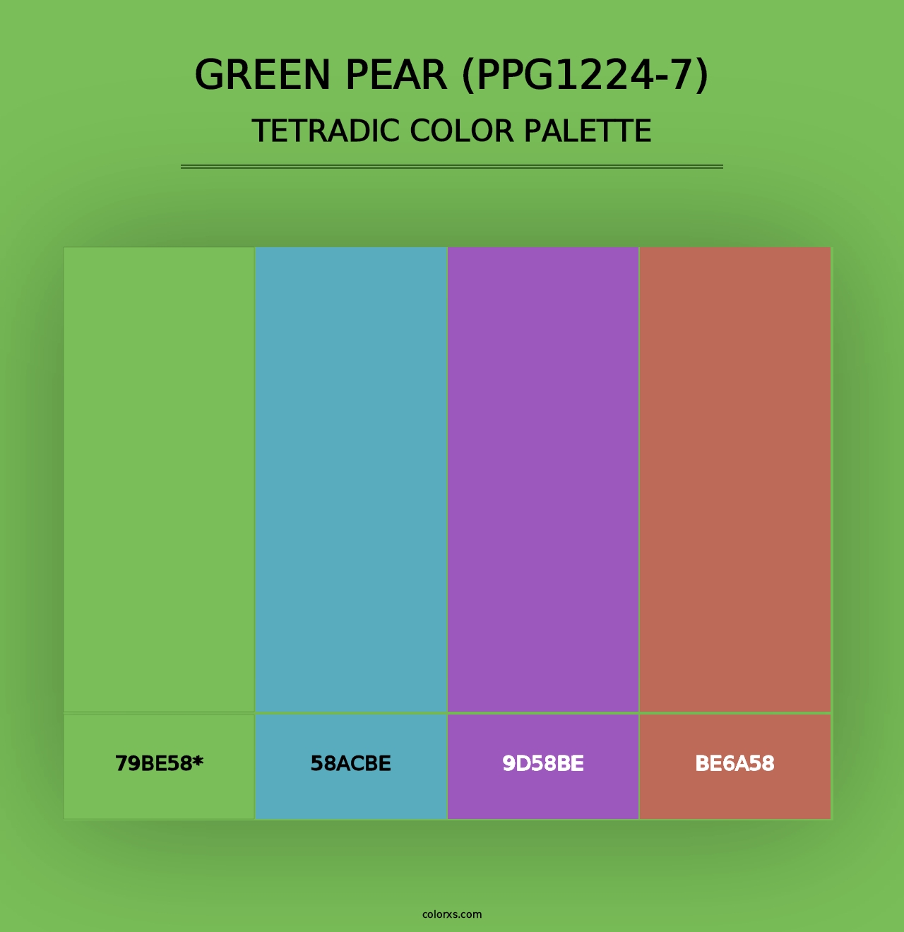 Green Pear (PPG1224-7) - Tetradic Color Palette