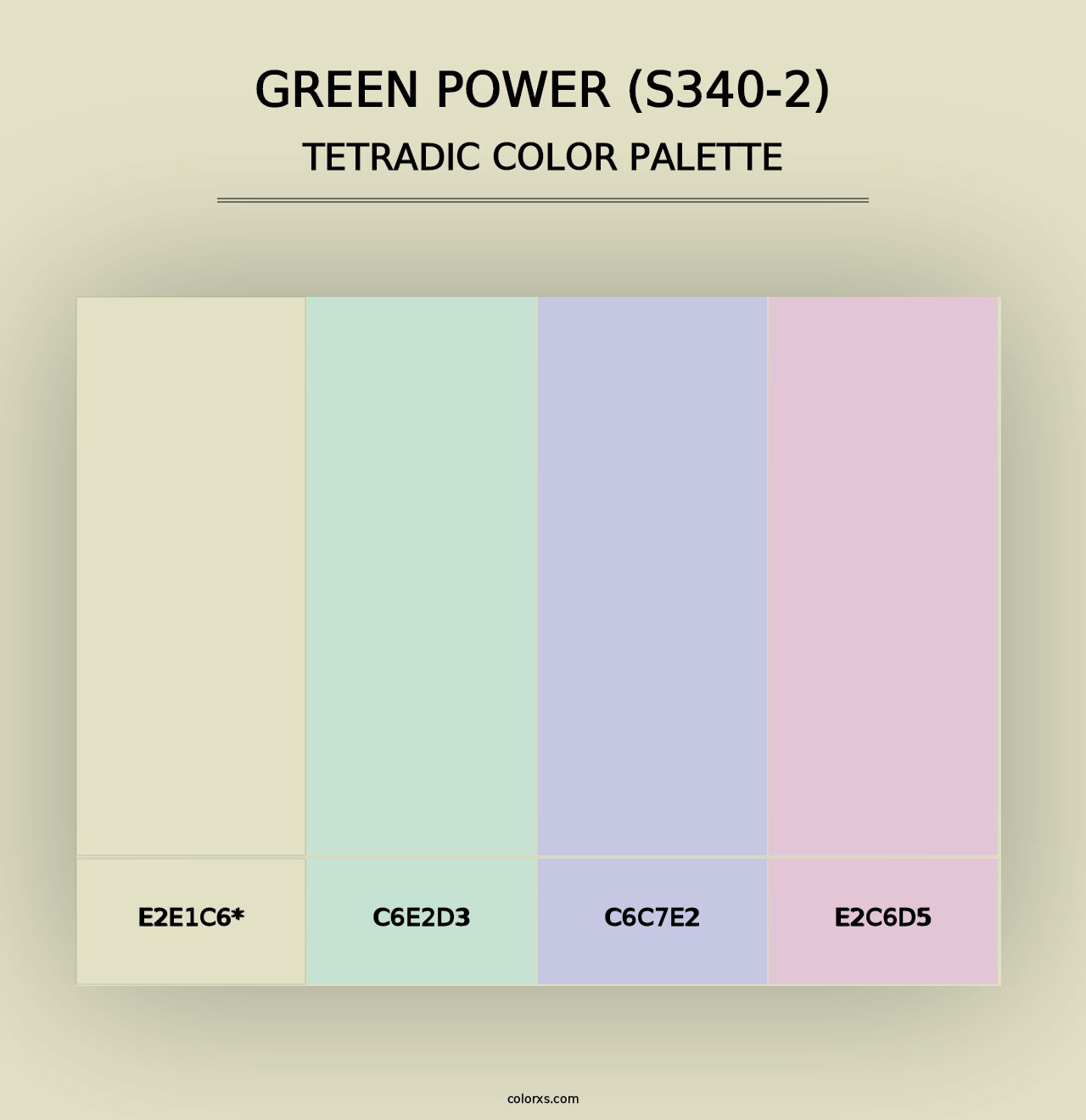 Green Power (S340-2) - Tetradic Color Palette