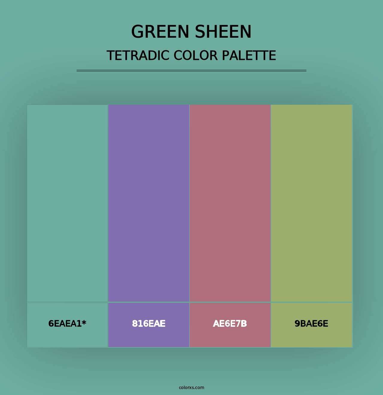 Green Sheen - Tetradic Color Palette