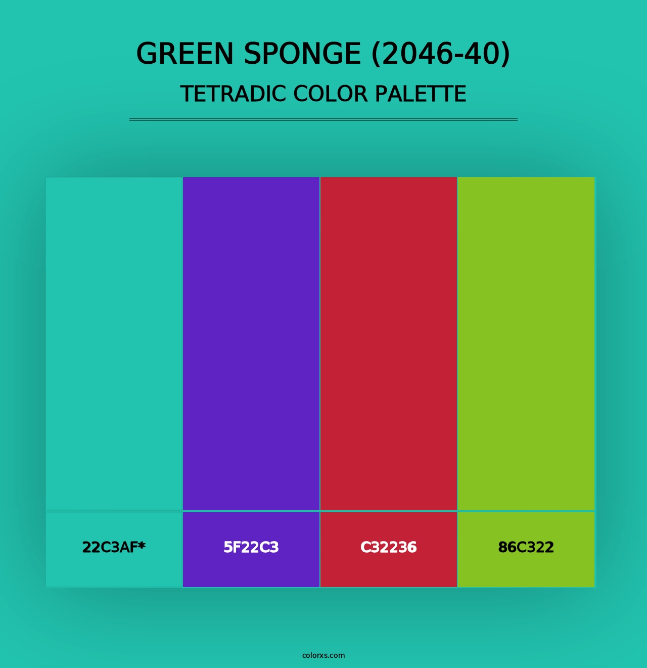 Green Sponge (2046-40) - Tetradic Color Palette